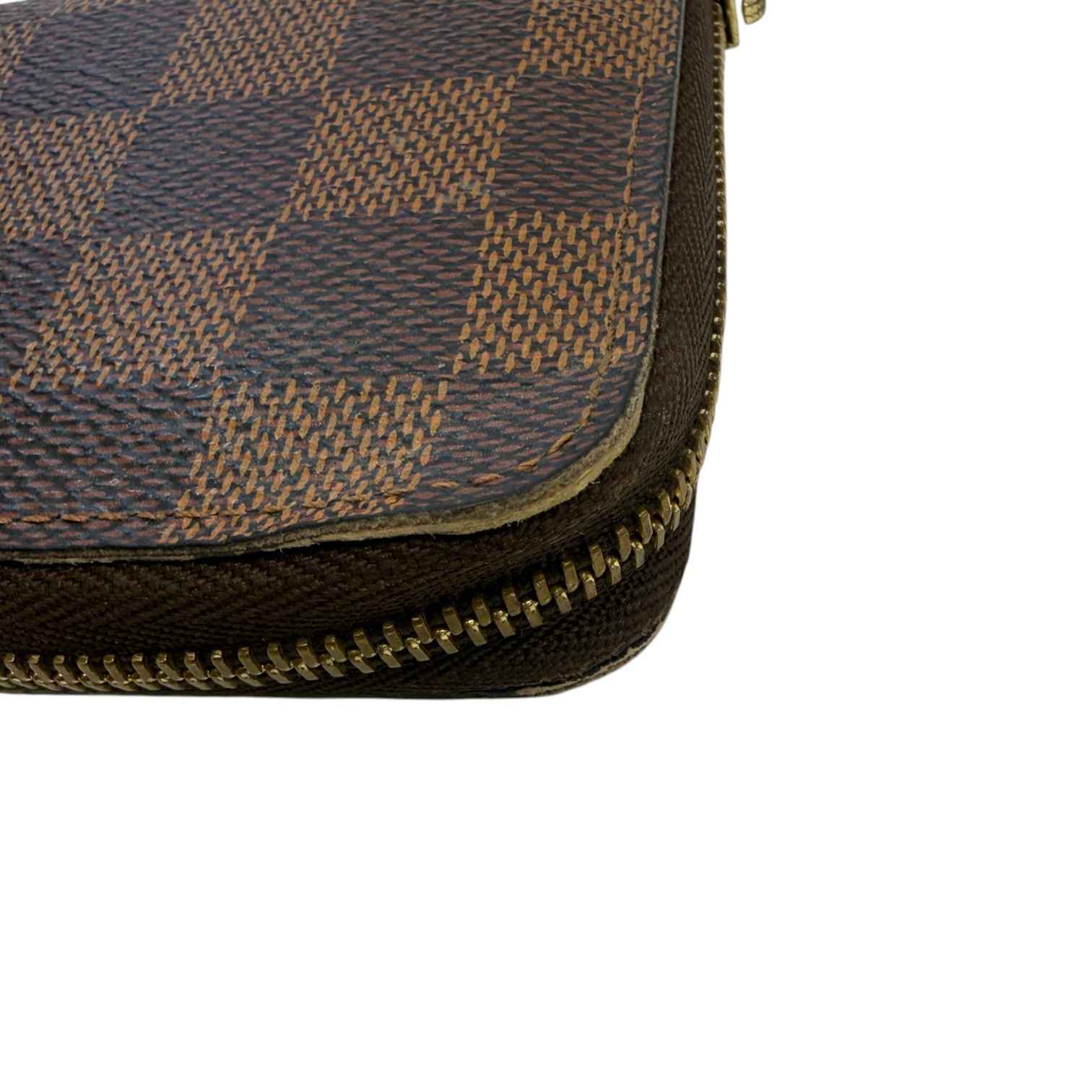 Women's Damier Ebene Zippy Coin Purse Purse Brown