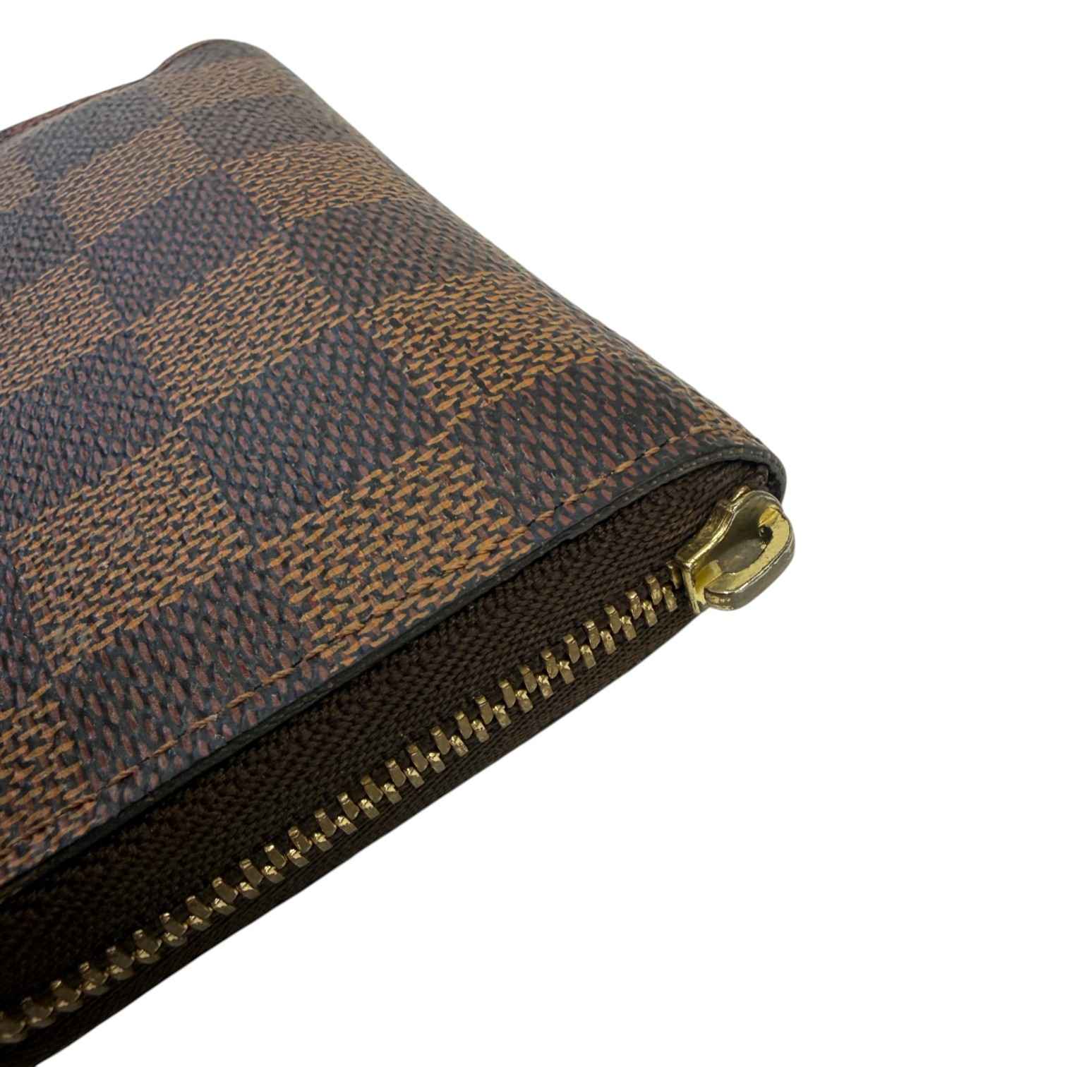 Women's Damier Ebene Zippy Coin Purse Purse Brown