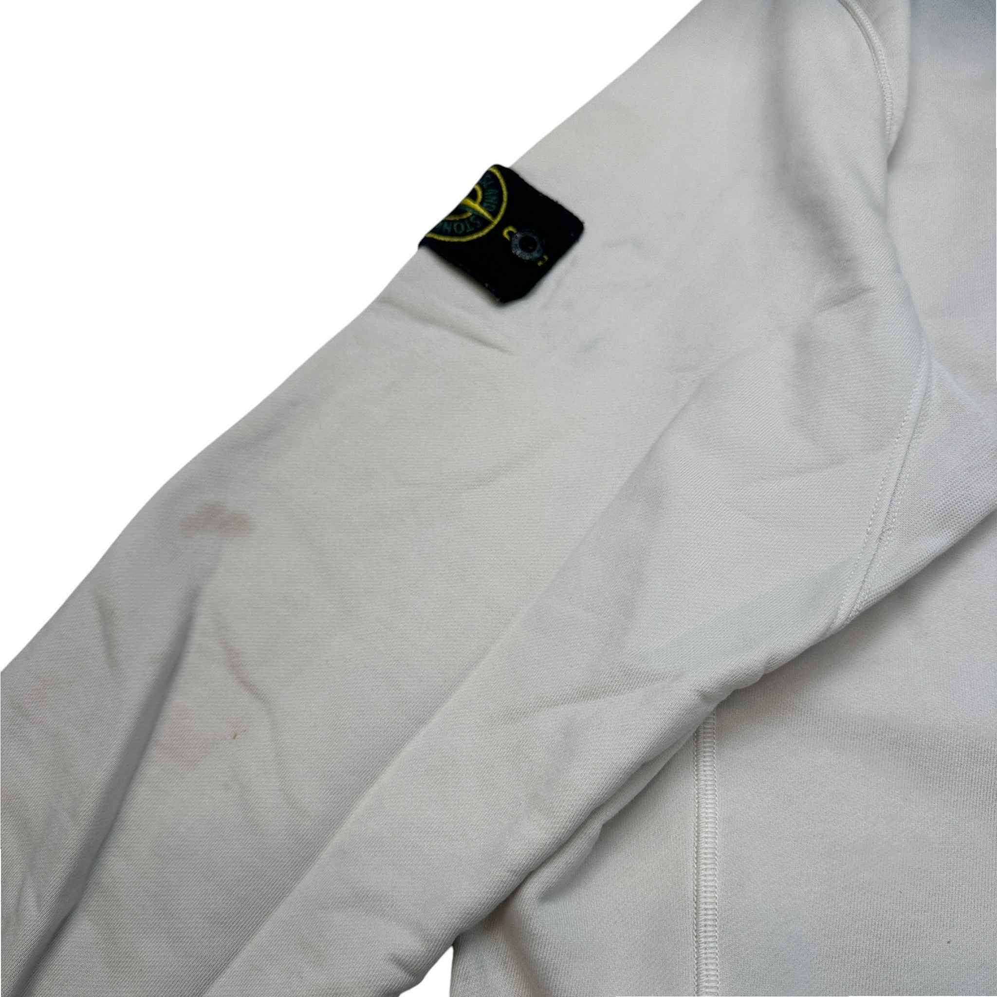 Men's Applique Logo Sweatshirt Beige Size XXXL