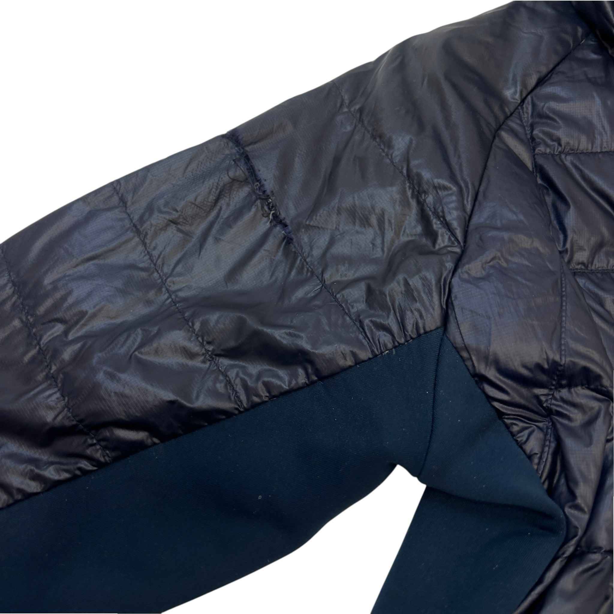 Men's Hybridge Lite Hoody Down Jacket Navy Size L