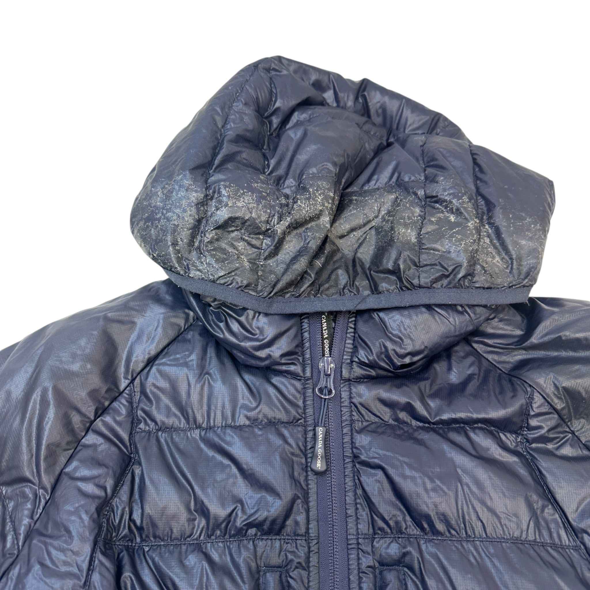 Men's Hybridge Lite Hoody Down Jacket Navy Size L