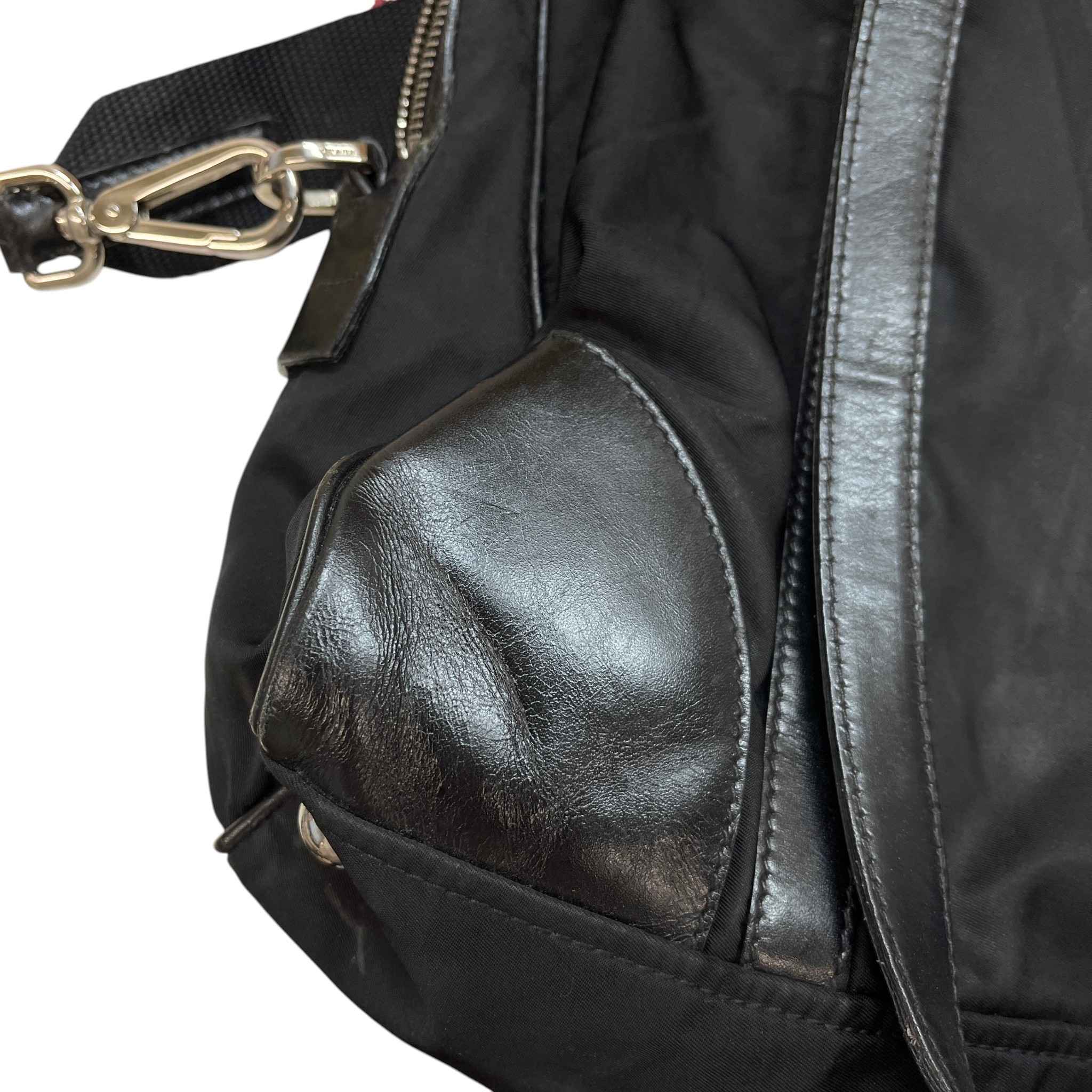 Women's Nylon Tessuto Shoulder Bag Black
