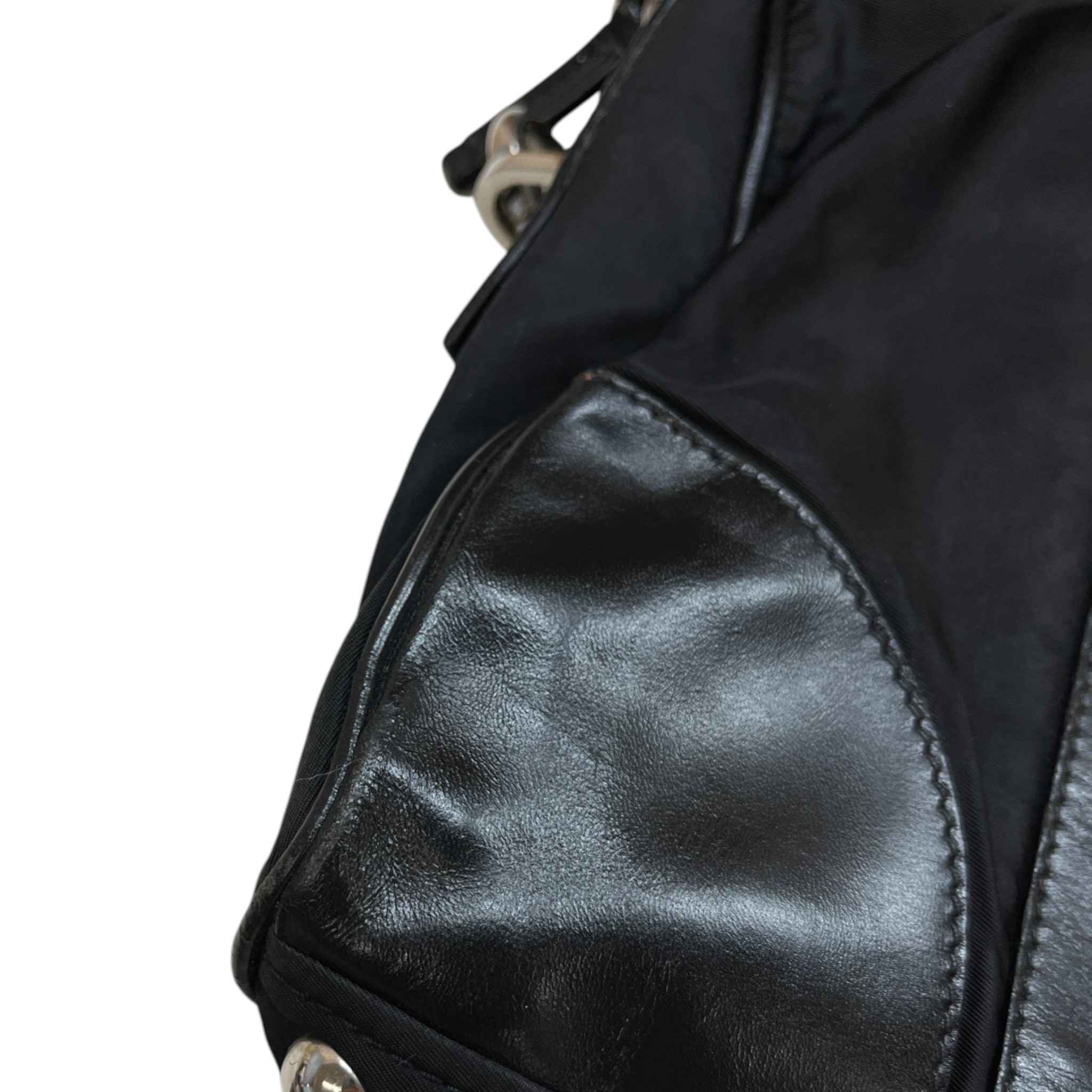 Women's Nylon Tessuto Shoulder Bag Black
