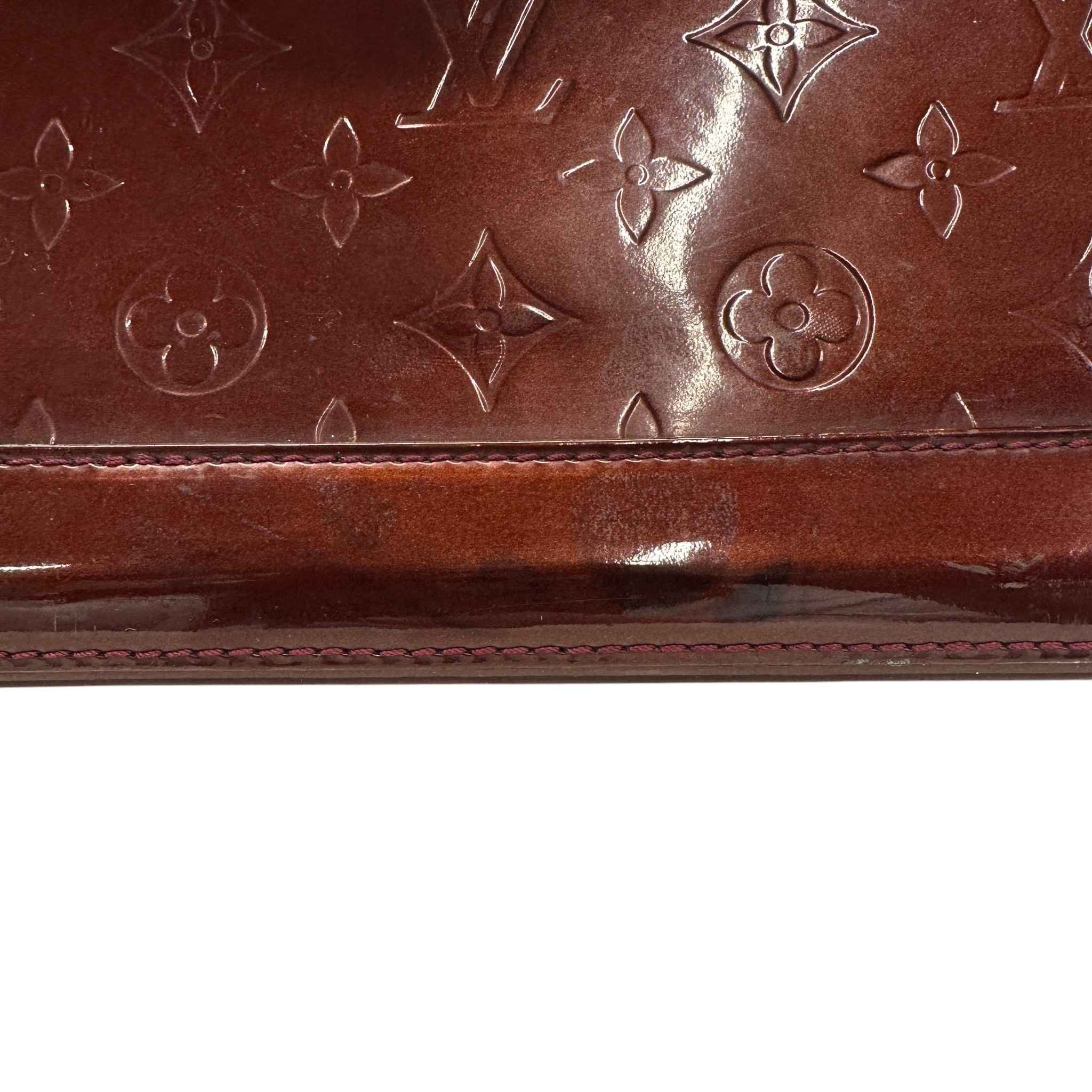 Women's Vernis Leather Alma Pm Bag Burgundy