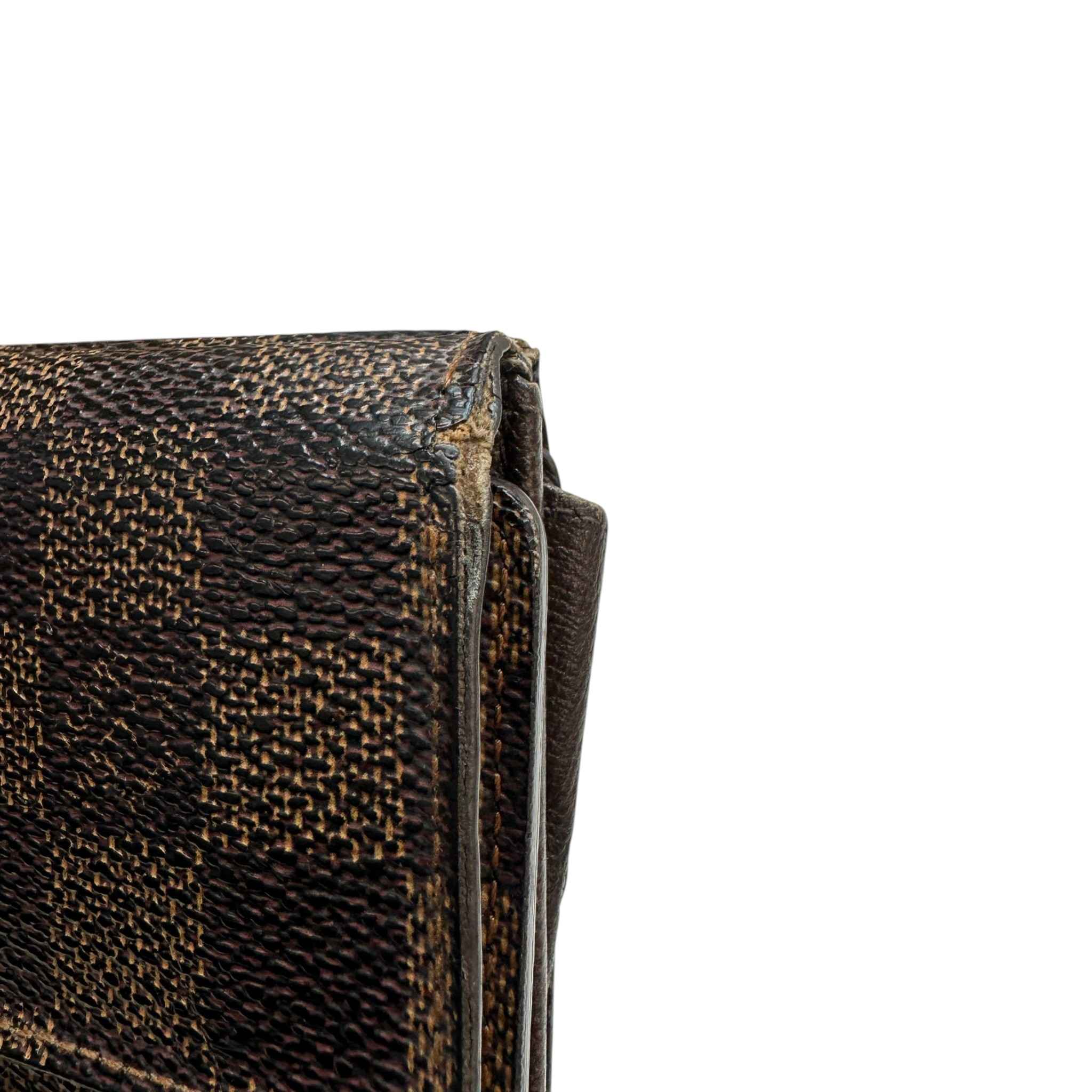 Men's Damier Ebene Portefeuille Elise Purse Brown
