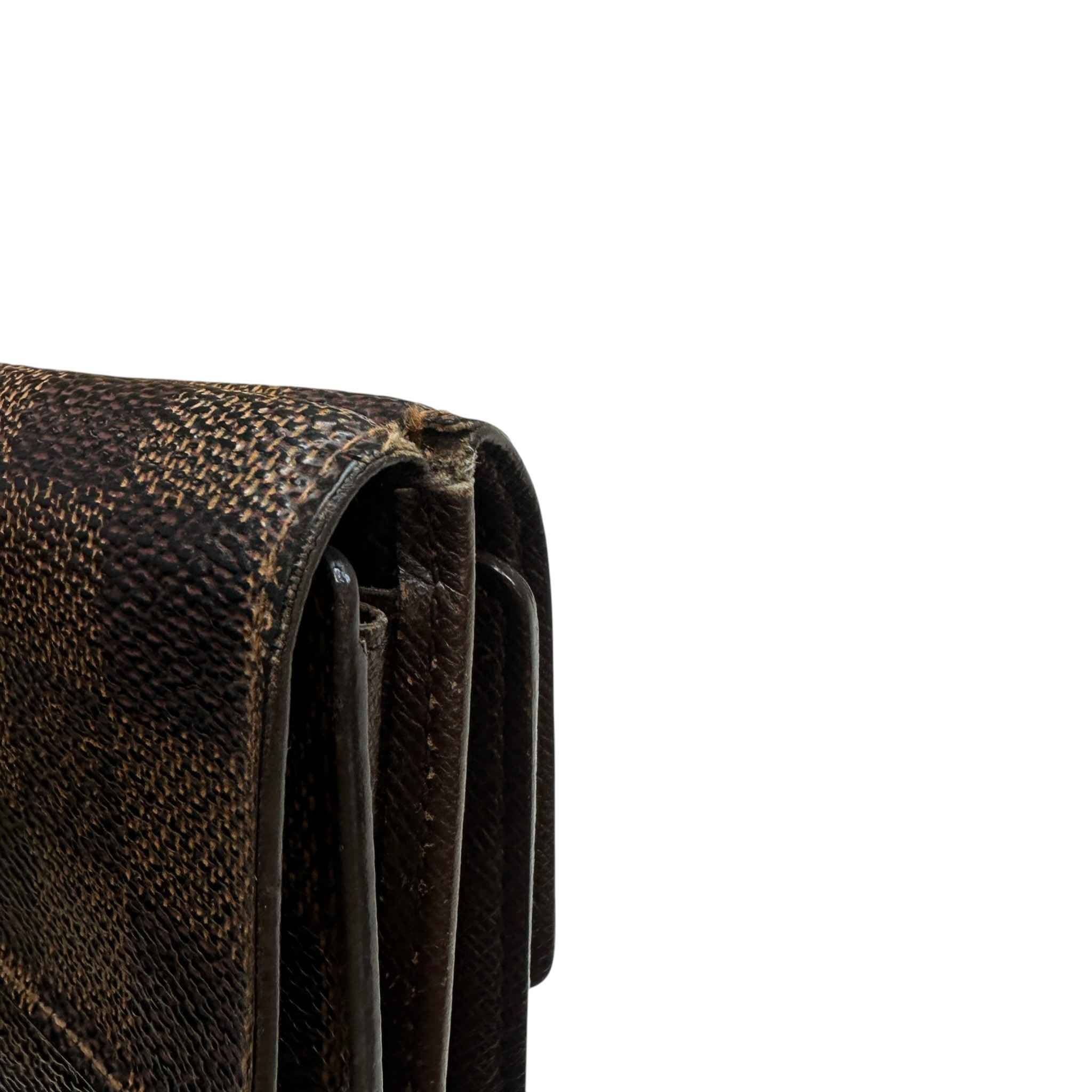 Men's Damier Ebene Portefeuille Elise Purse Brown