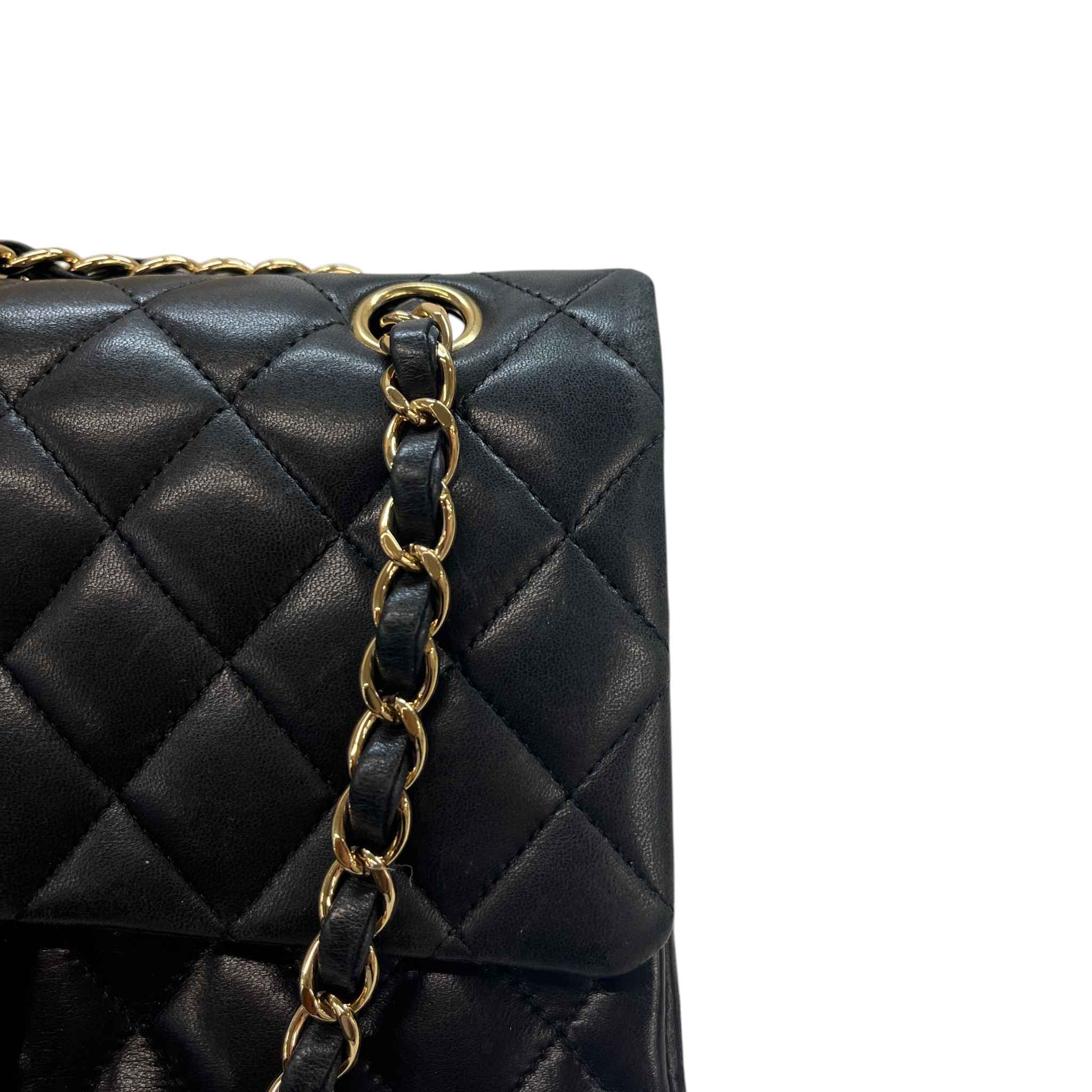 Women's Medium Classic Double Flap Bag Black