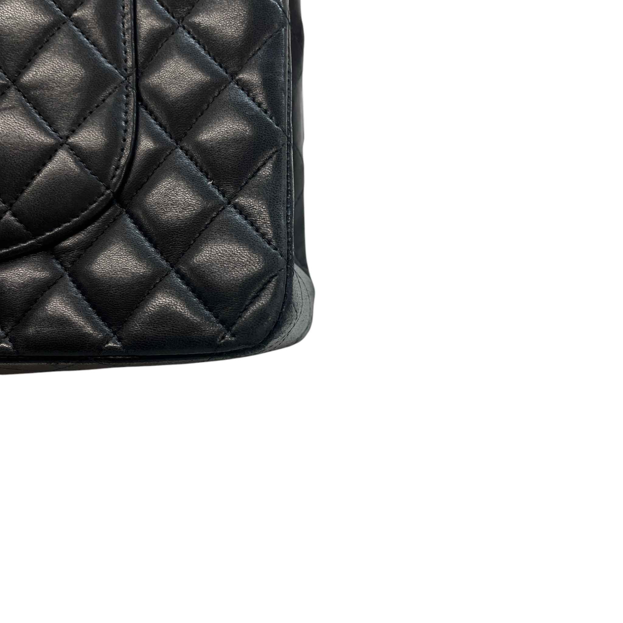 Women's Medium Classic Double Flap Bag Black