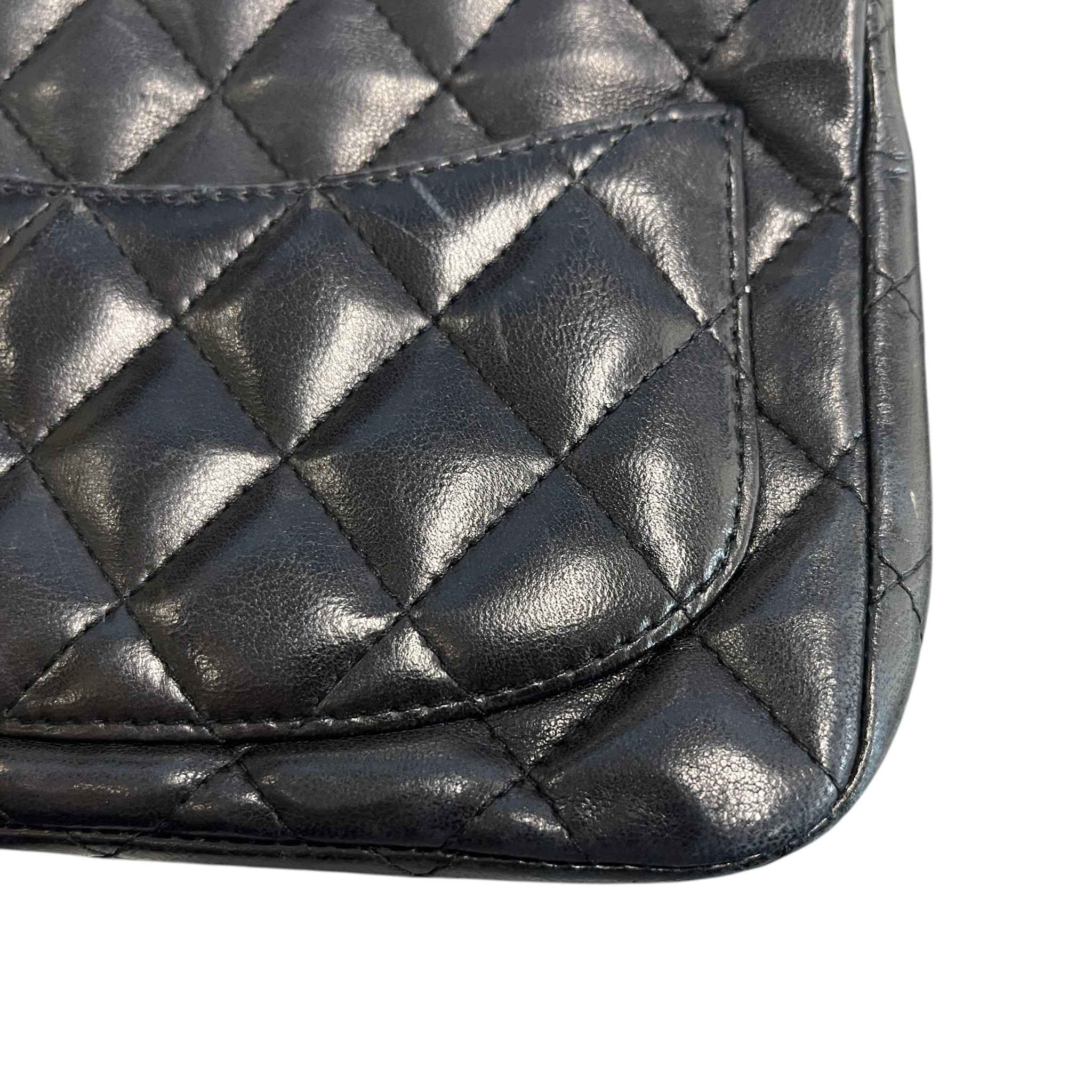 Women's Timeless/Classique Mini Square Flap Lambskin Bag Black