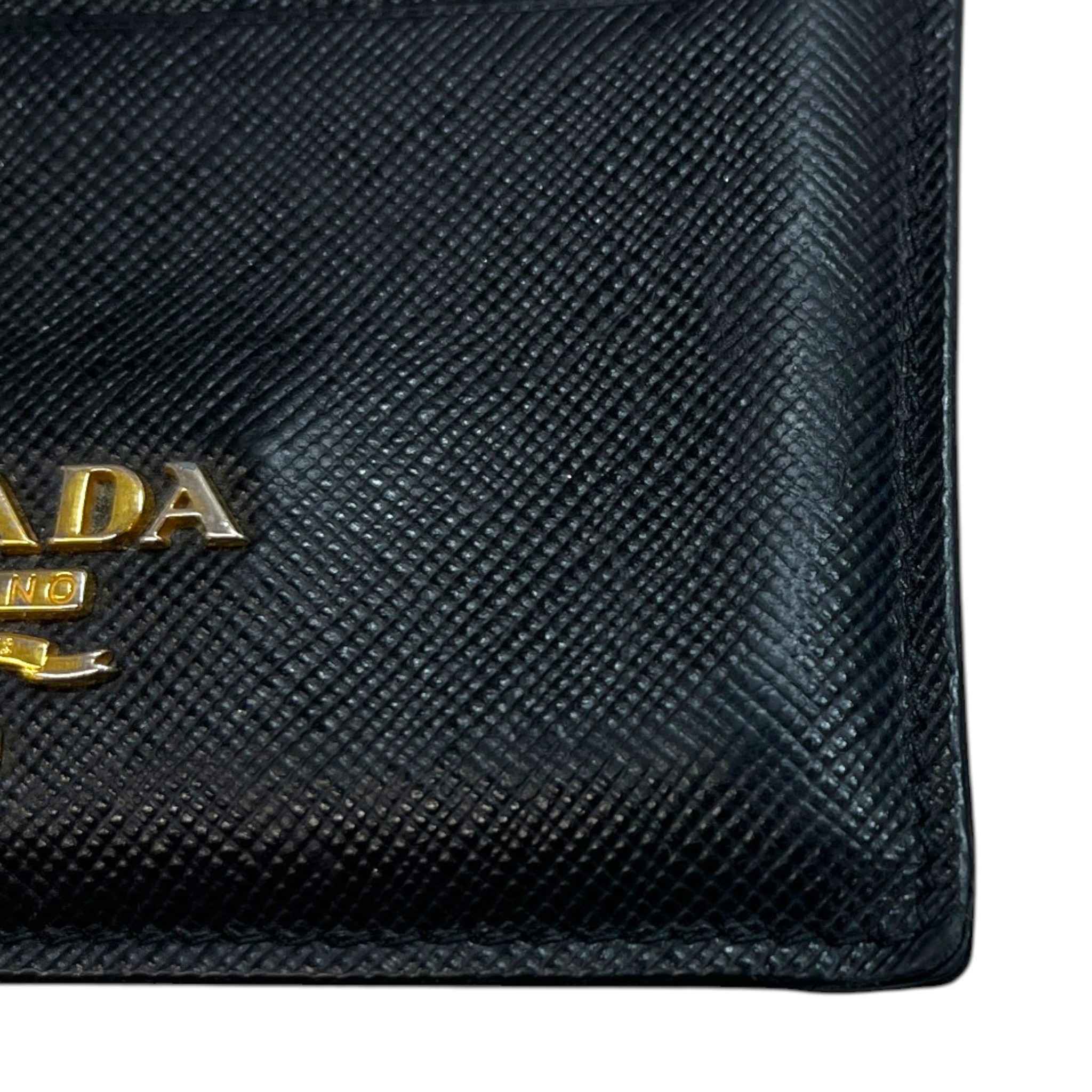 Women's Saffiano Card Holder Black