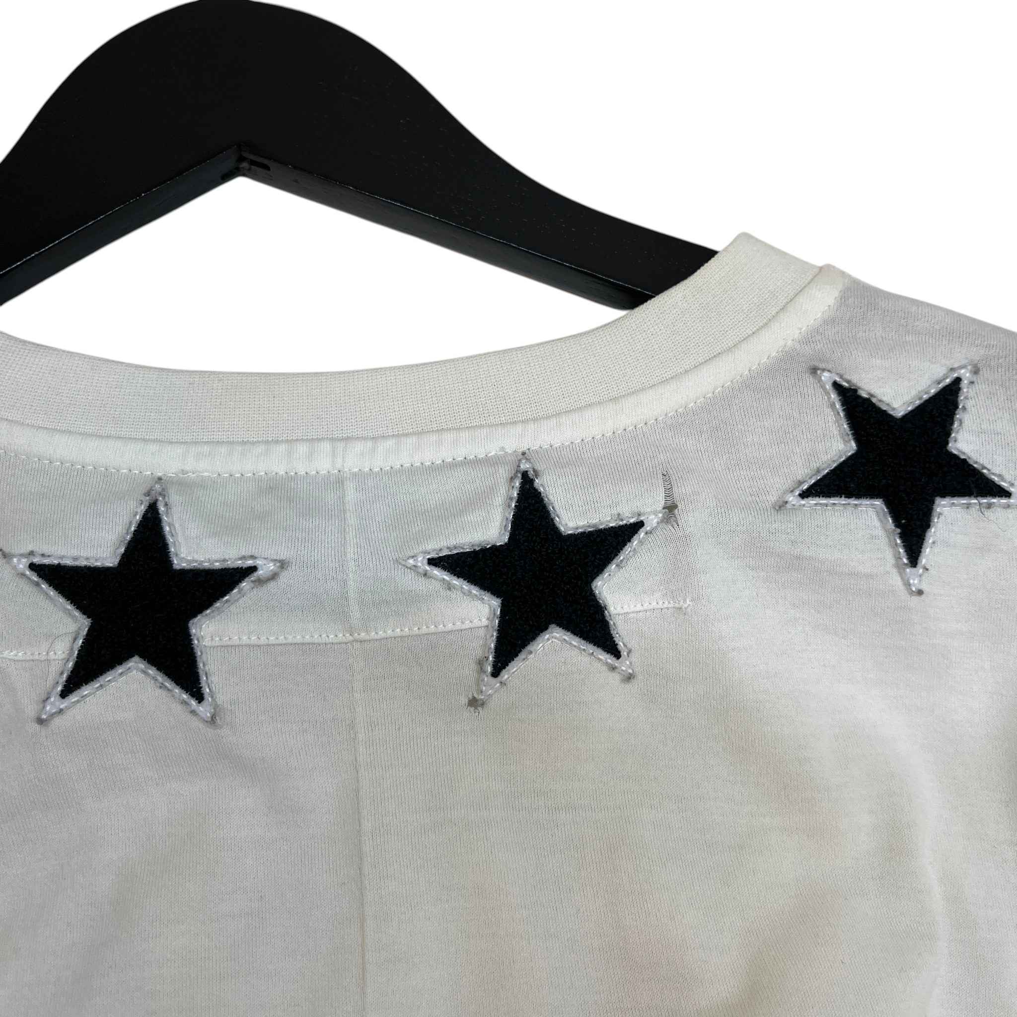 Men's Star Patch T-Shirt White Size XL