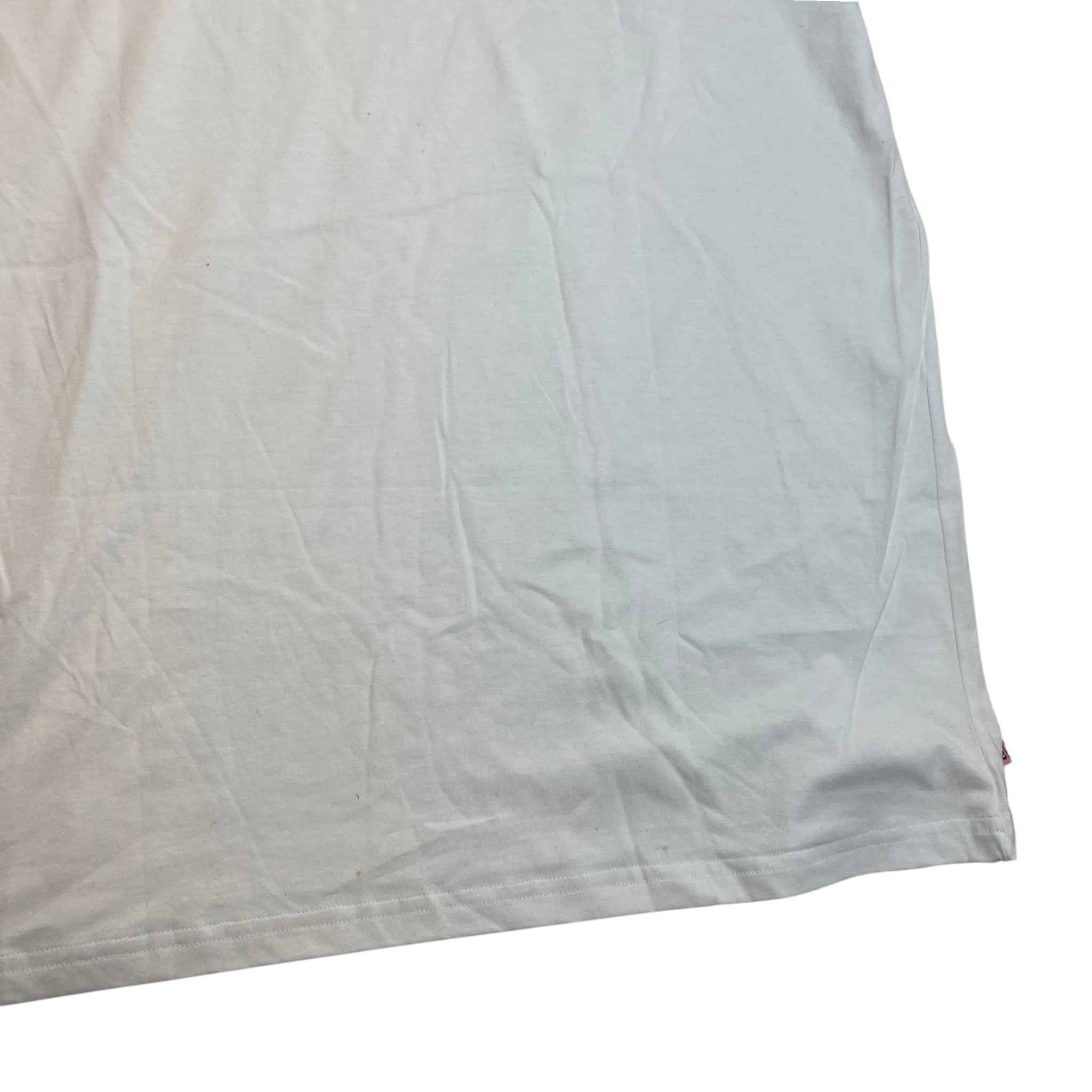 Men's Embroidered Bee T-Shirt White Size M