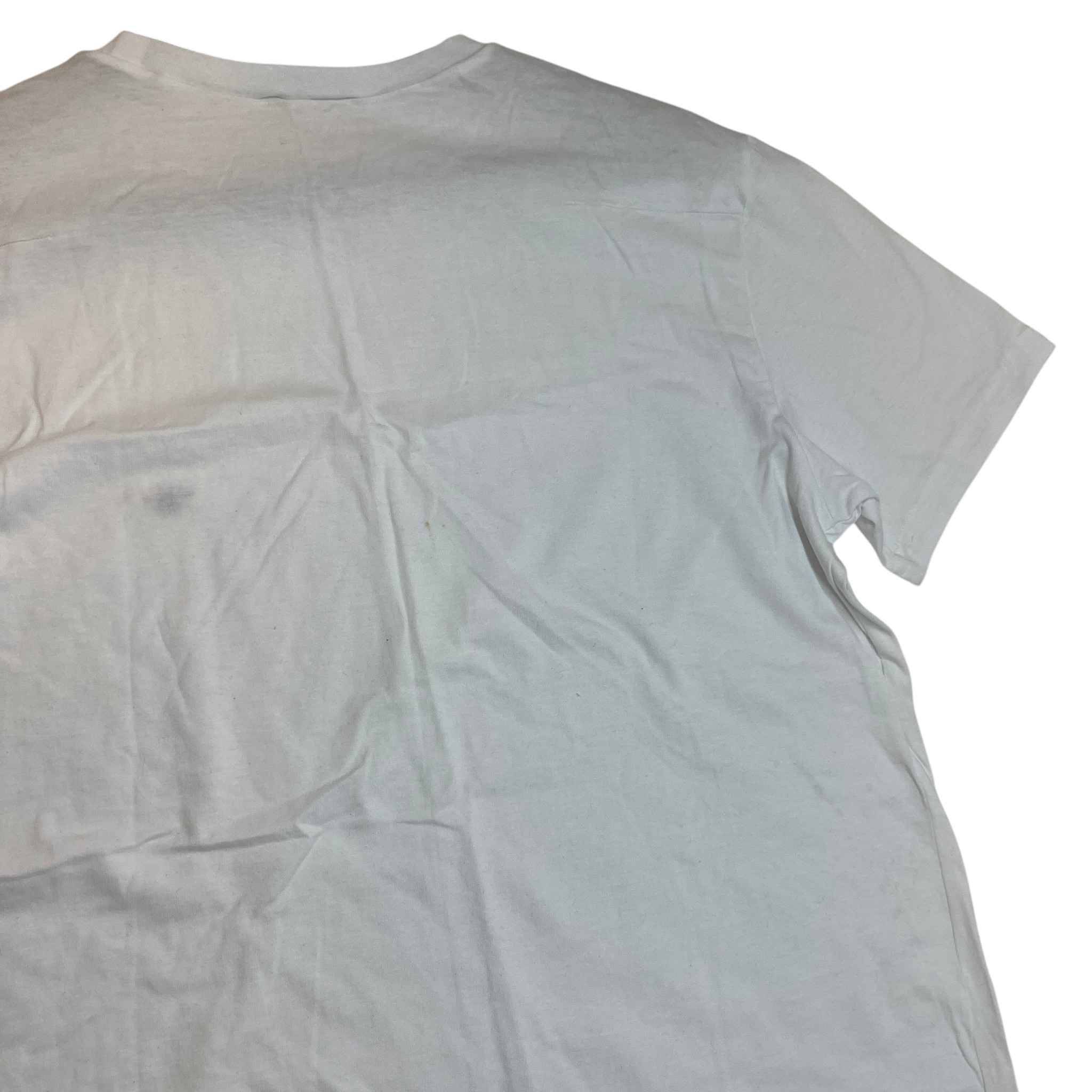 Men's Embroidered Bee T-Shirt White Size M