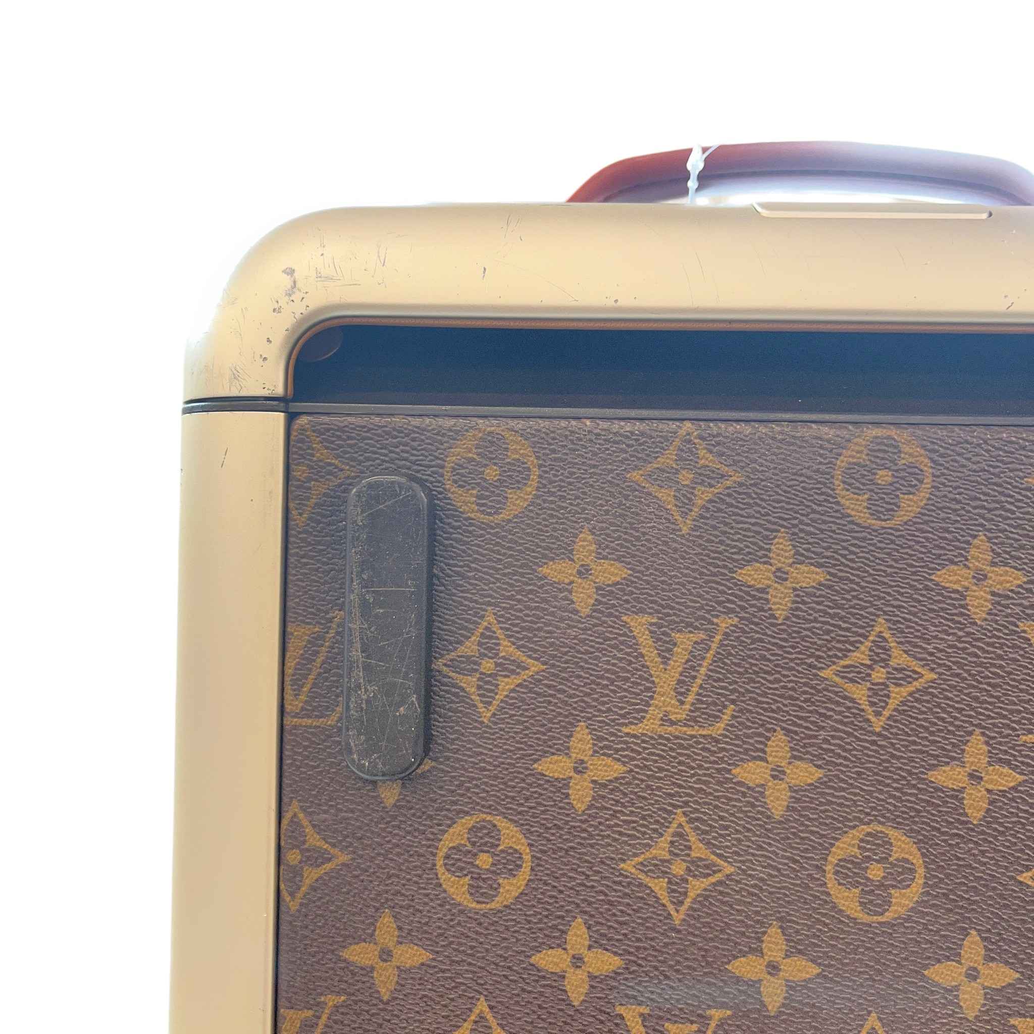 Men's Monogram Canvas Horizon Soft Duffle 55 Suitcase Brown