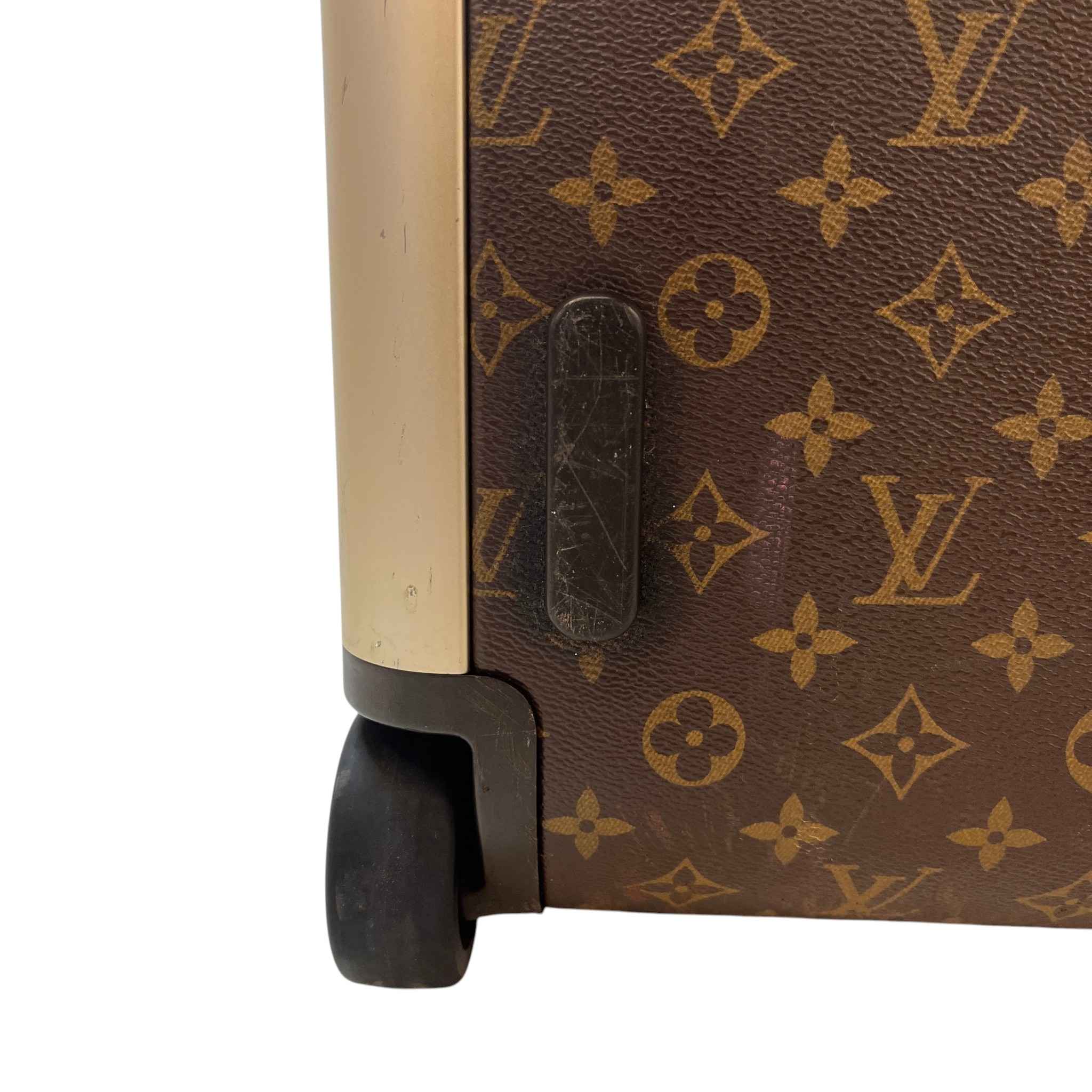 Men's Monogram Canvas Horizon Soft Duffle 55 Suitcase Brown