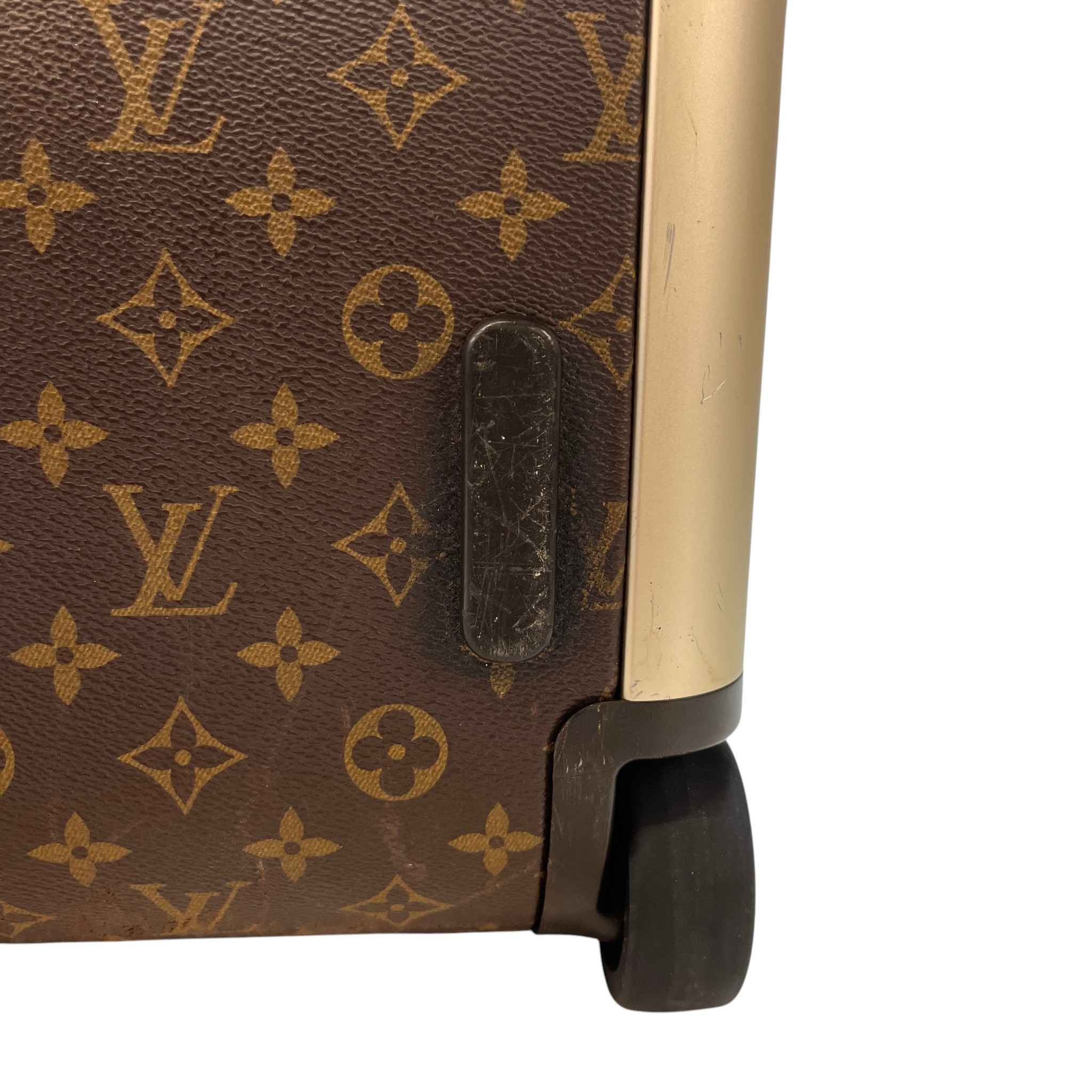 Men's Monogram Canvas Horizon Soft Duffle 55 Suitcase Brown