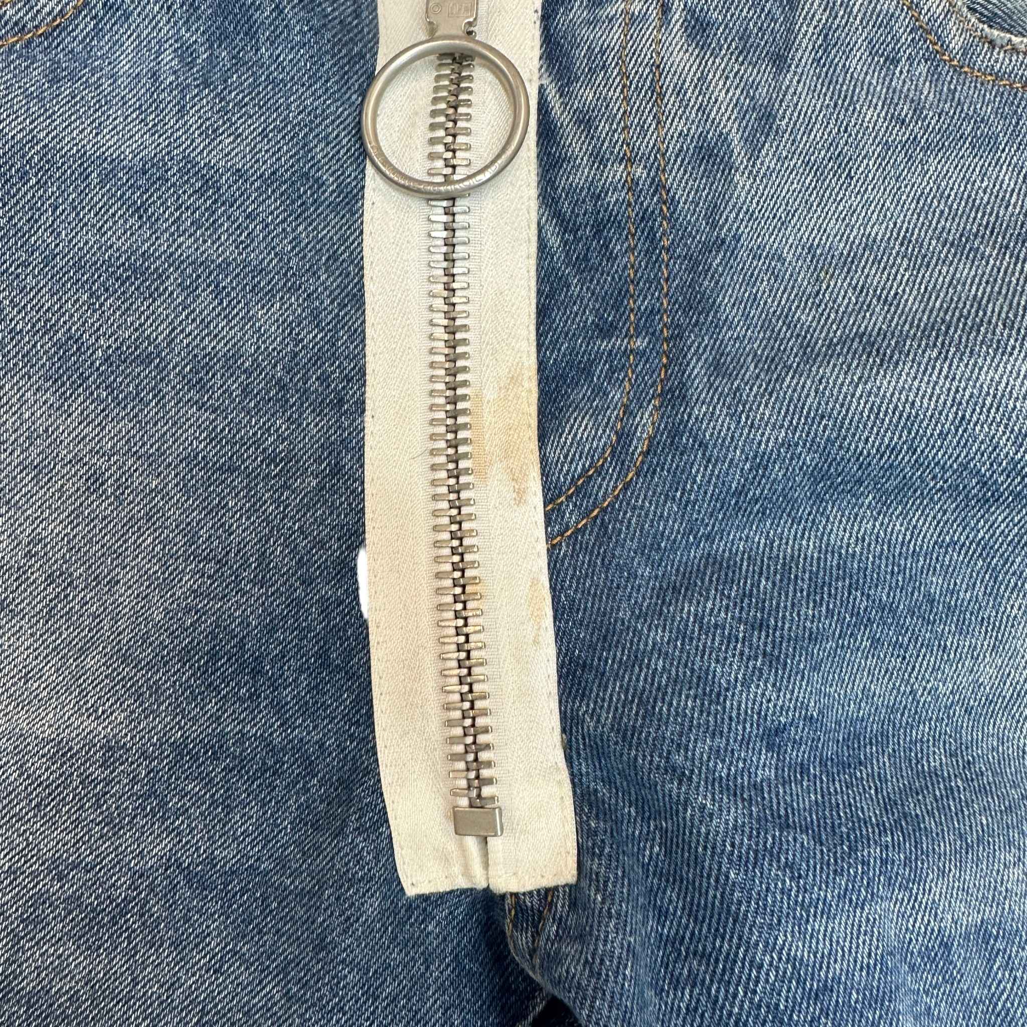 Men's Diag-Stripe Jeans Blue Size Waist 30"