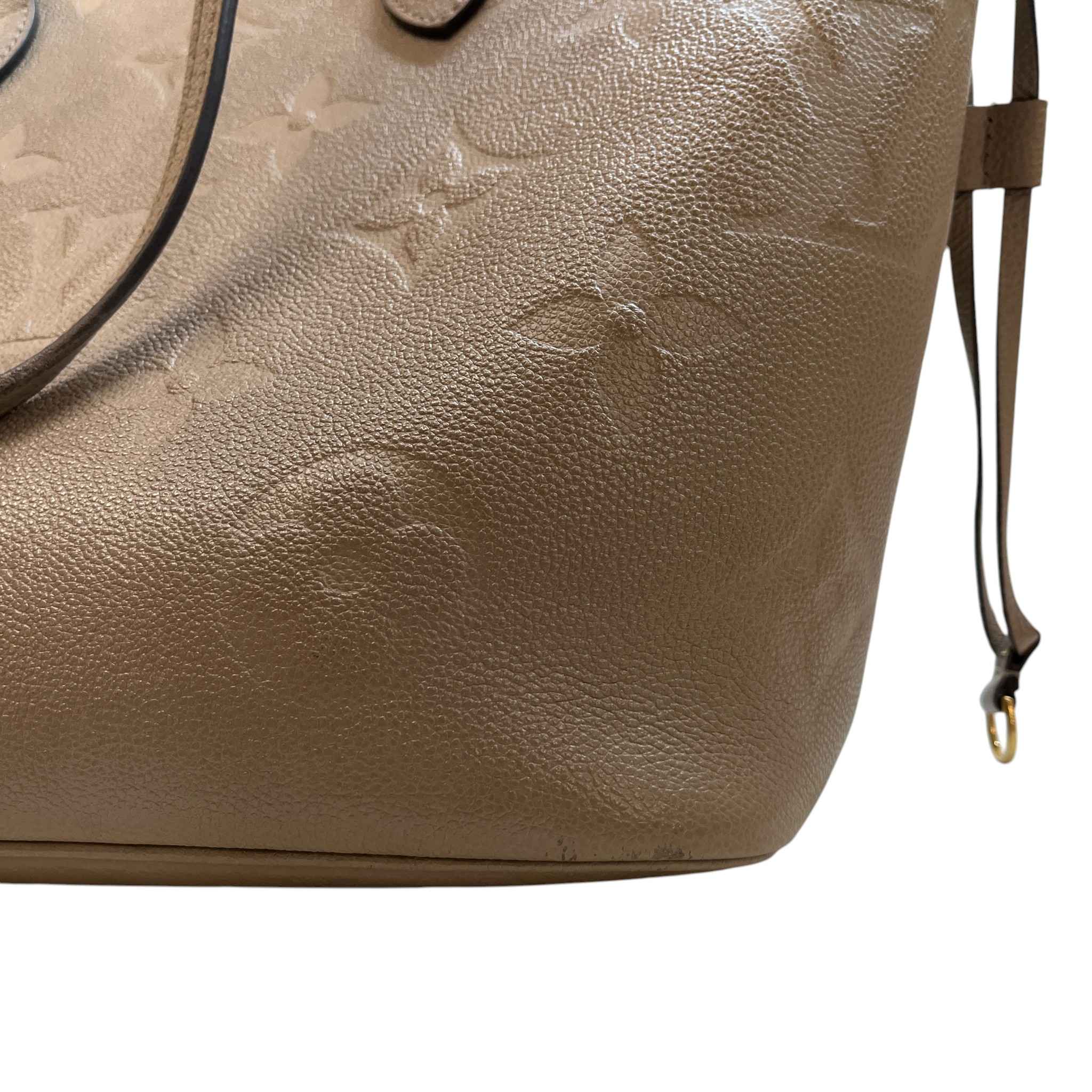 Women's Monogram Empereinte Neverfull Mm Tote Bag Beige