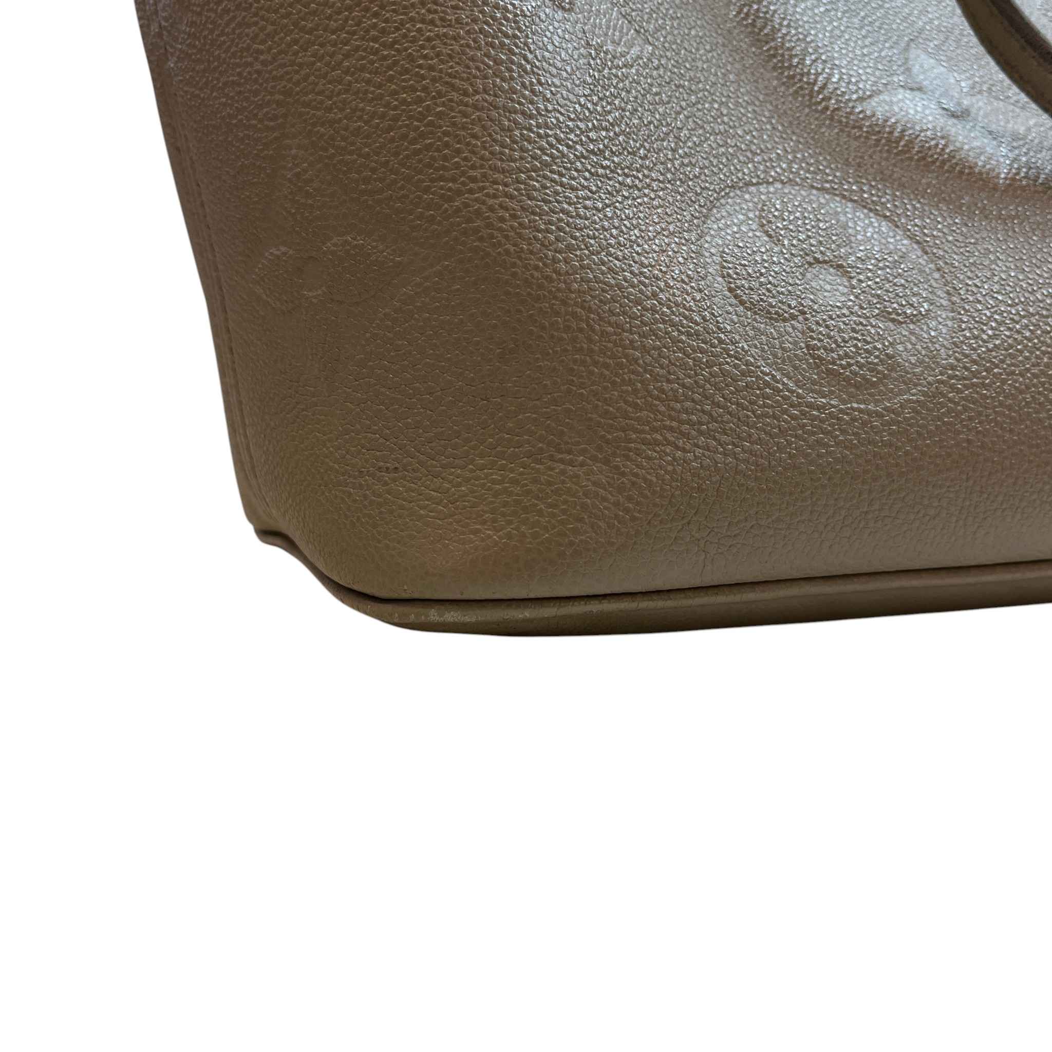 Women's Monogram Empereinte Neverfull Mm Tote Bag Beige