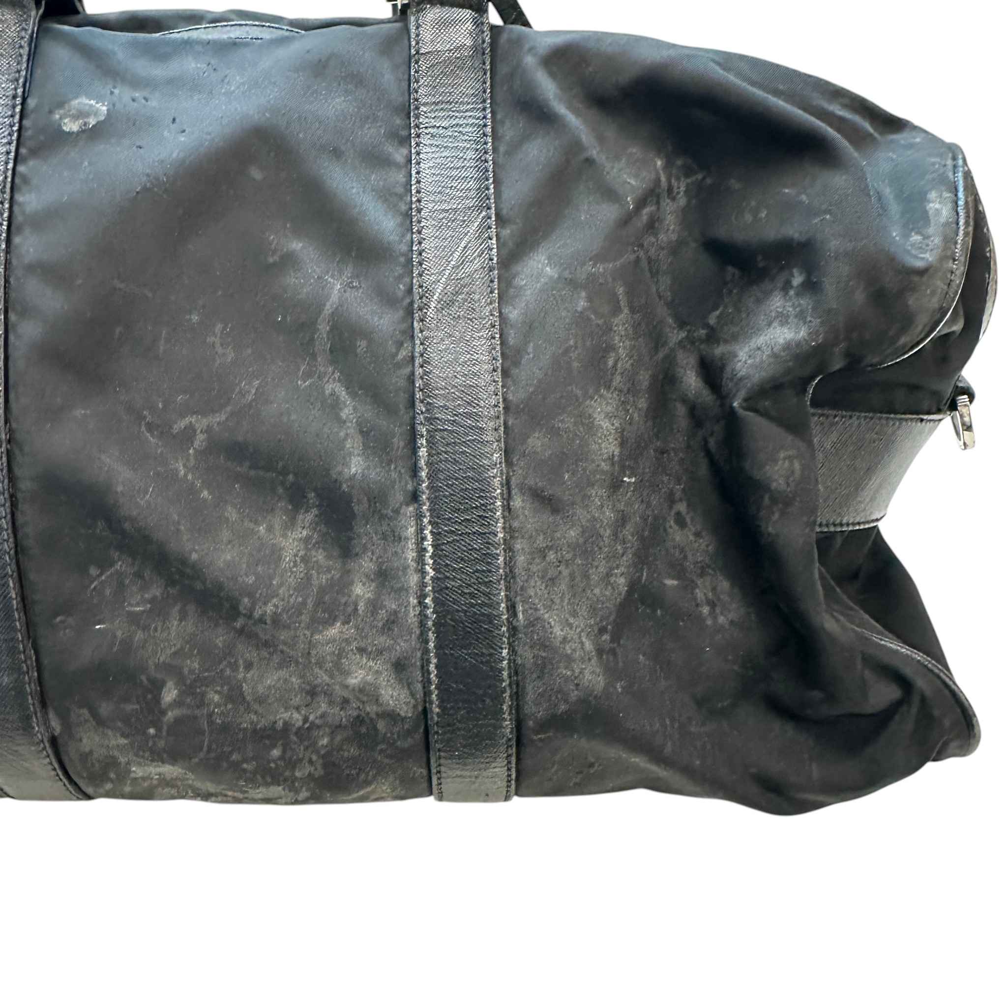 Women's Re-Nylon Plaque Logo Bag Black