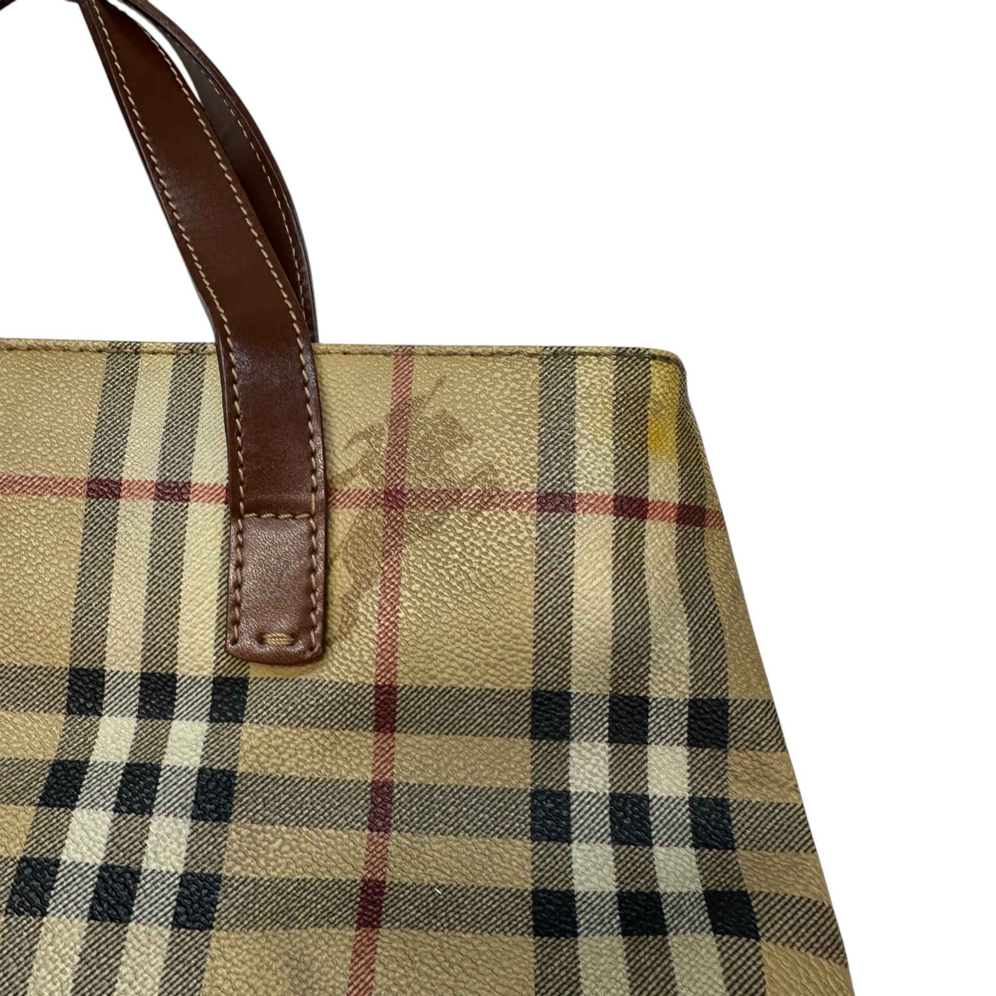Men's Checkered Bag Beige