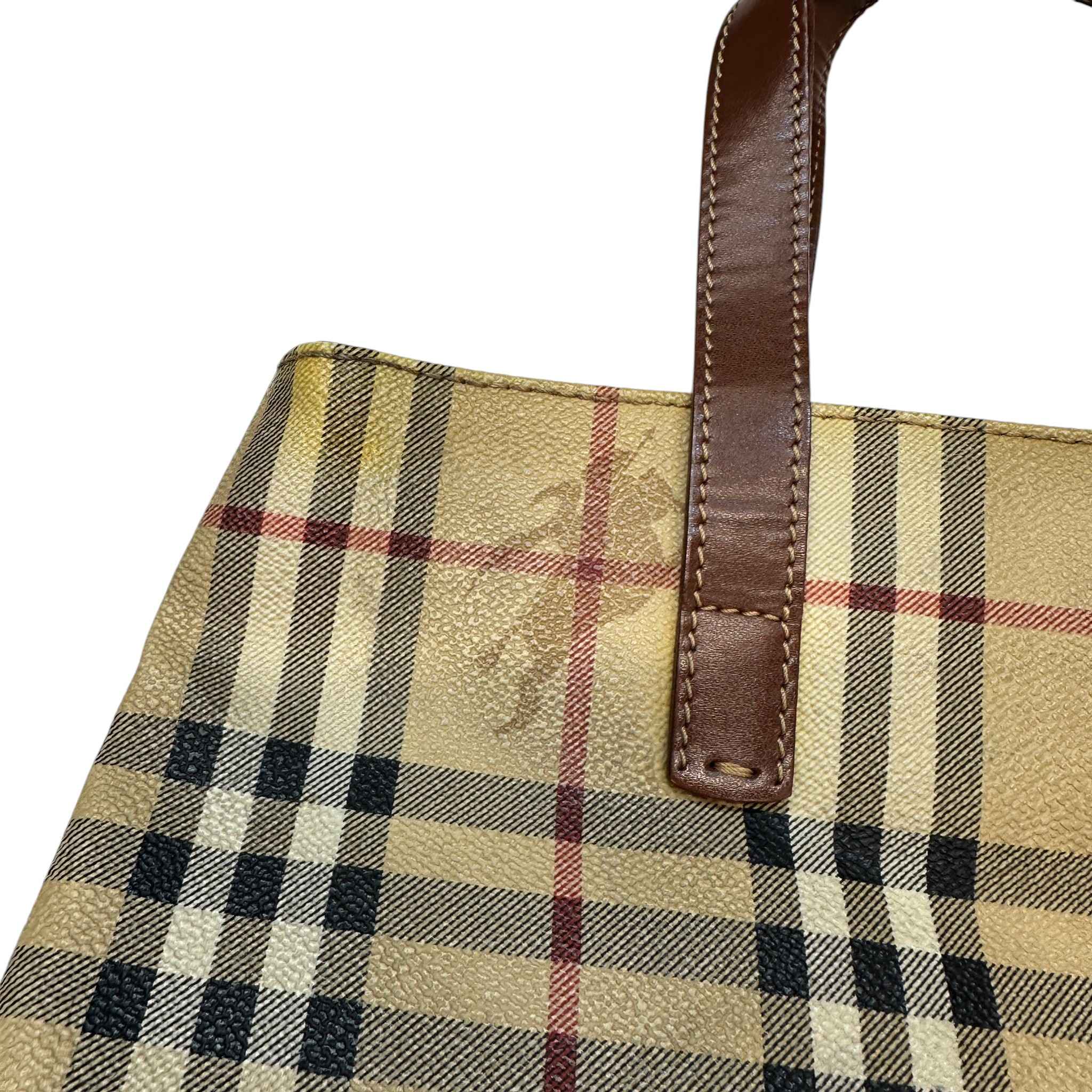 Men's Checkered Bag Beige