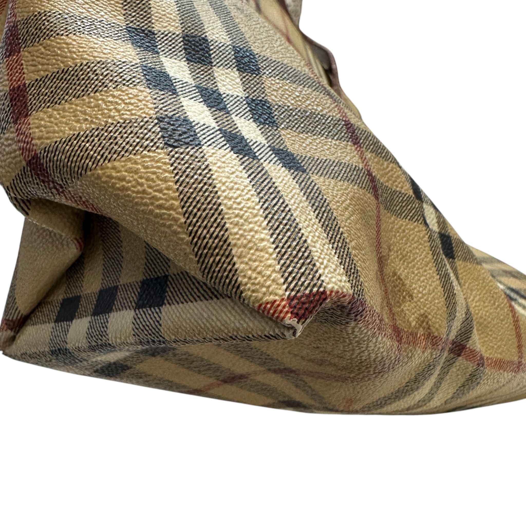 Men's Checkered Bag Beige