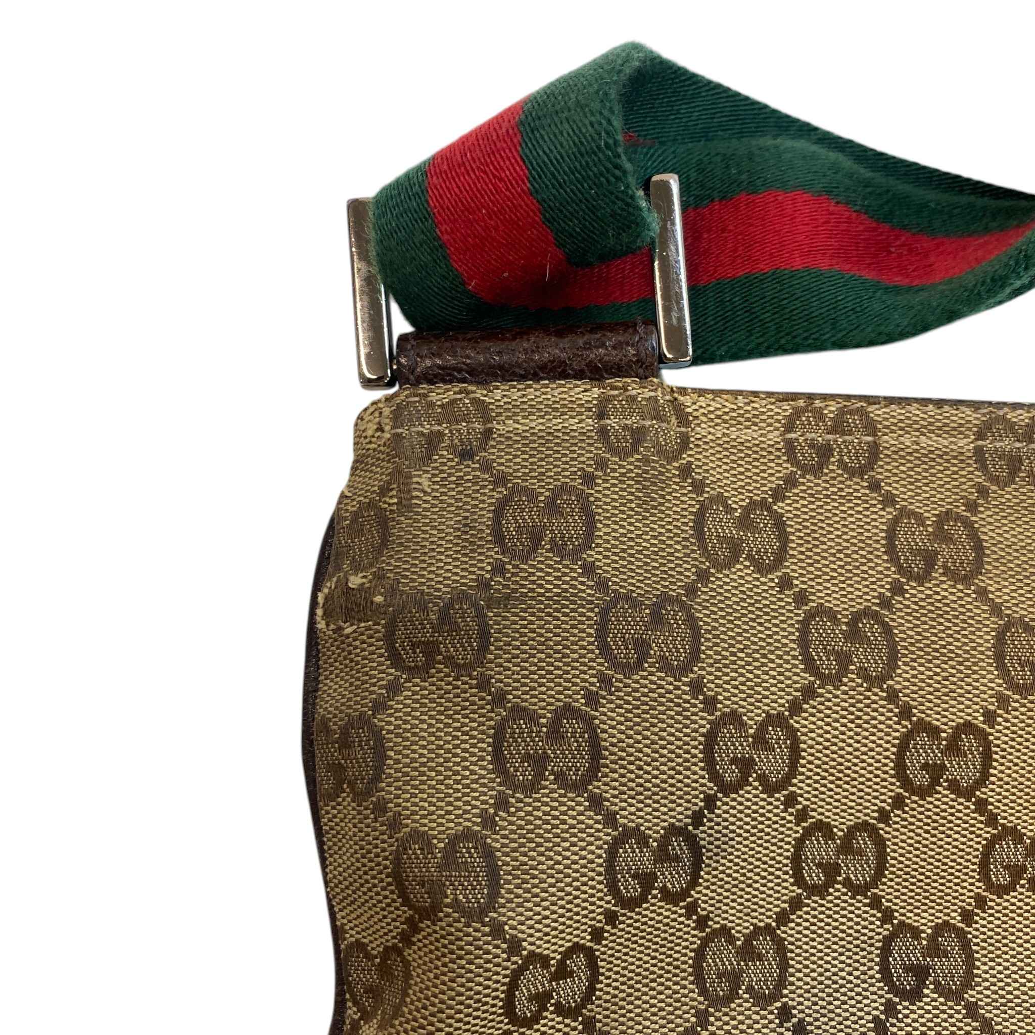 Men's Gg Supreme Web Messenger Bag Brown