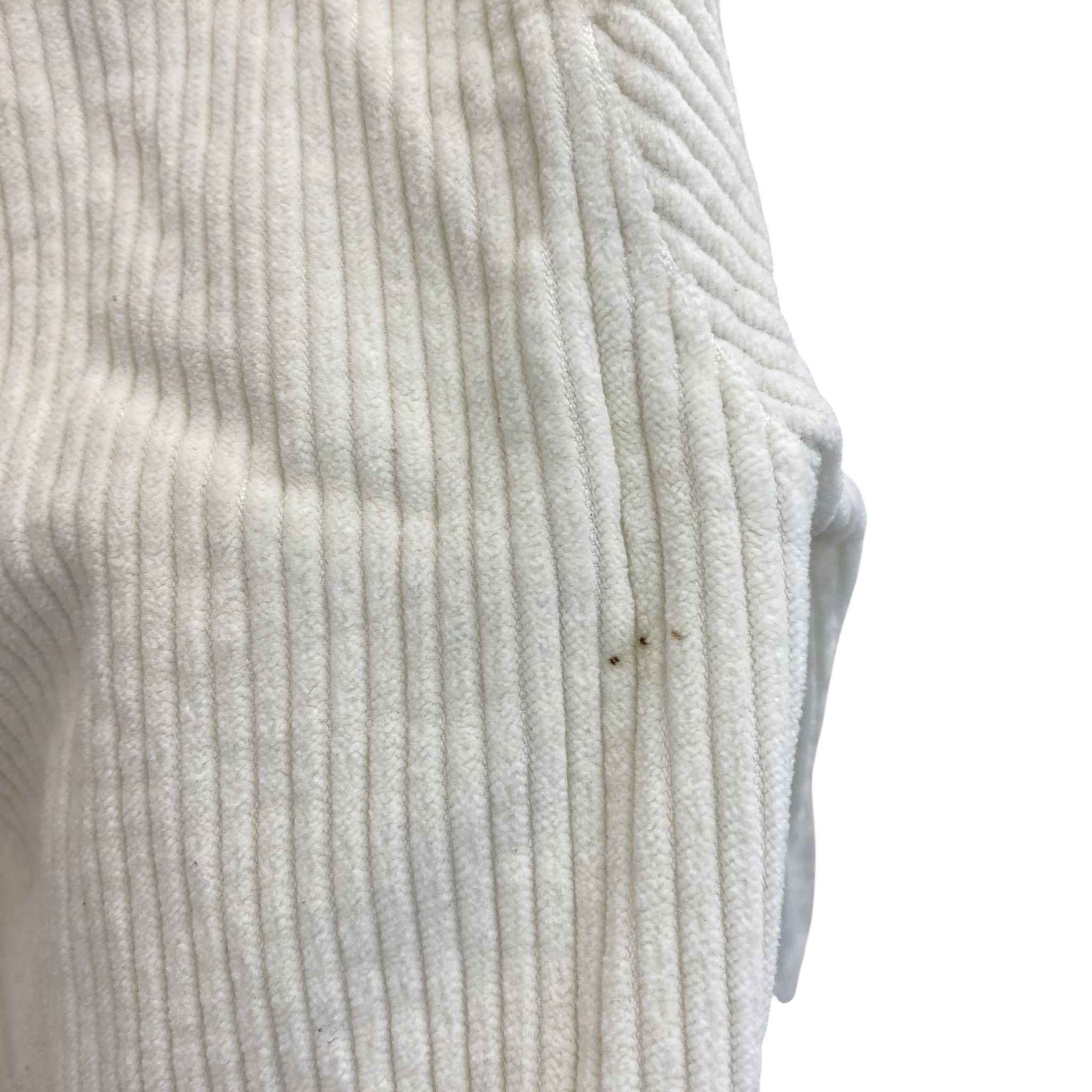 Men's Corduroy Embroidered Logo OverShirt Cream Size M