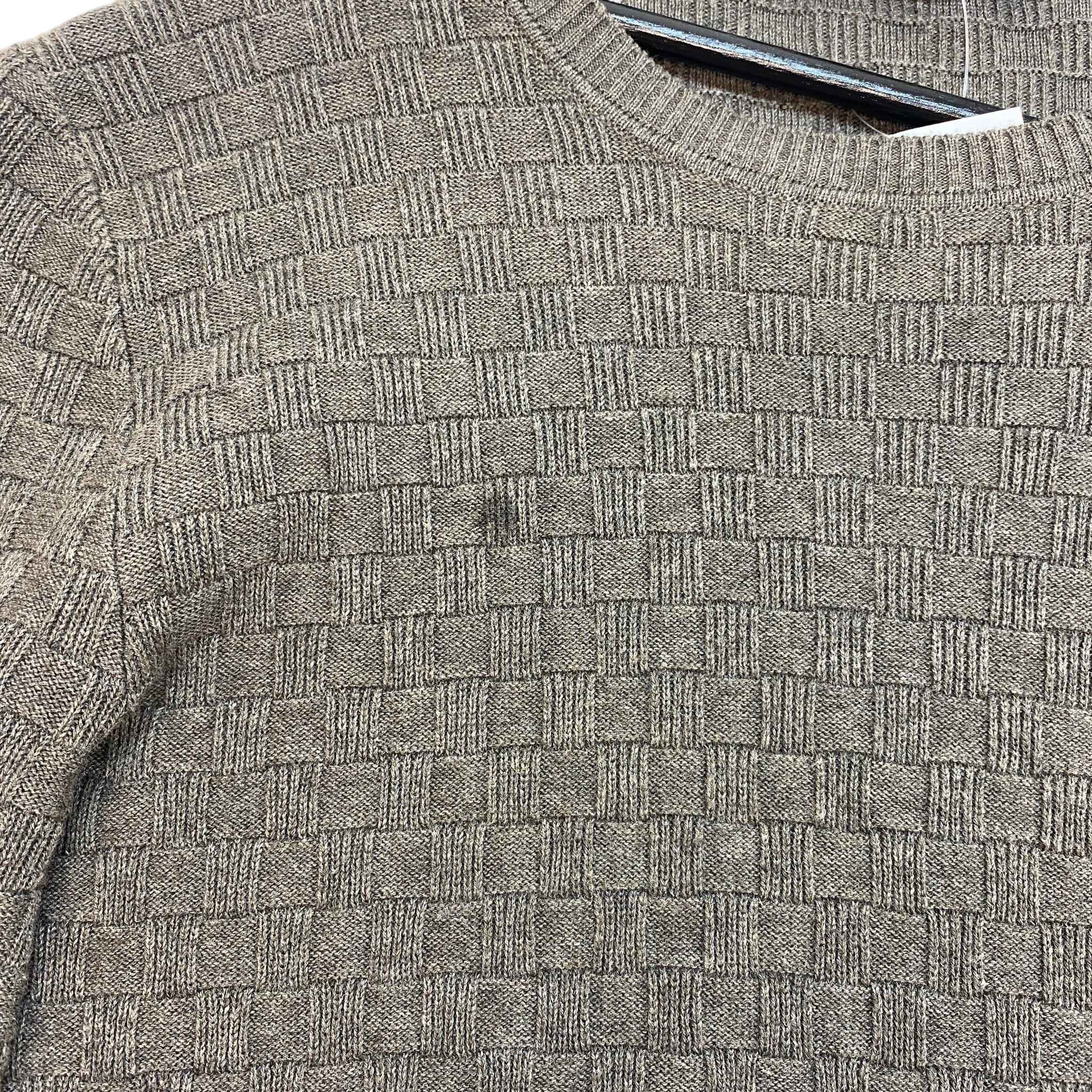 Men's Crewneck Damier Jumper Grey Size S