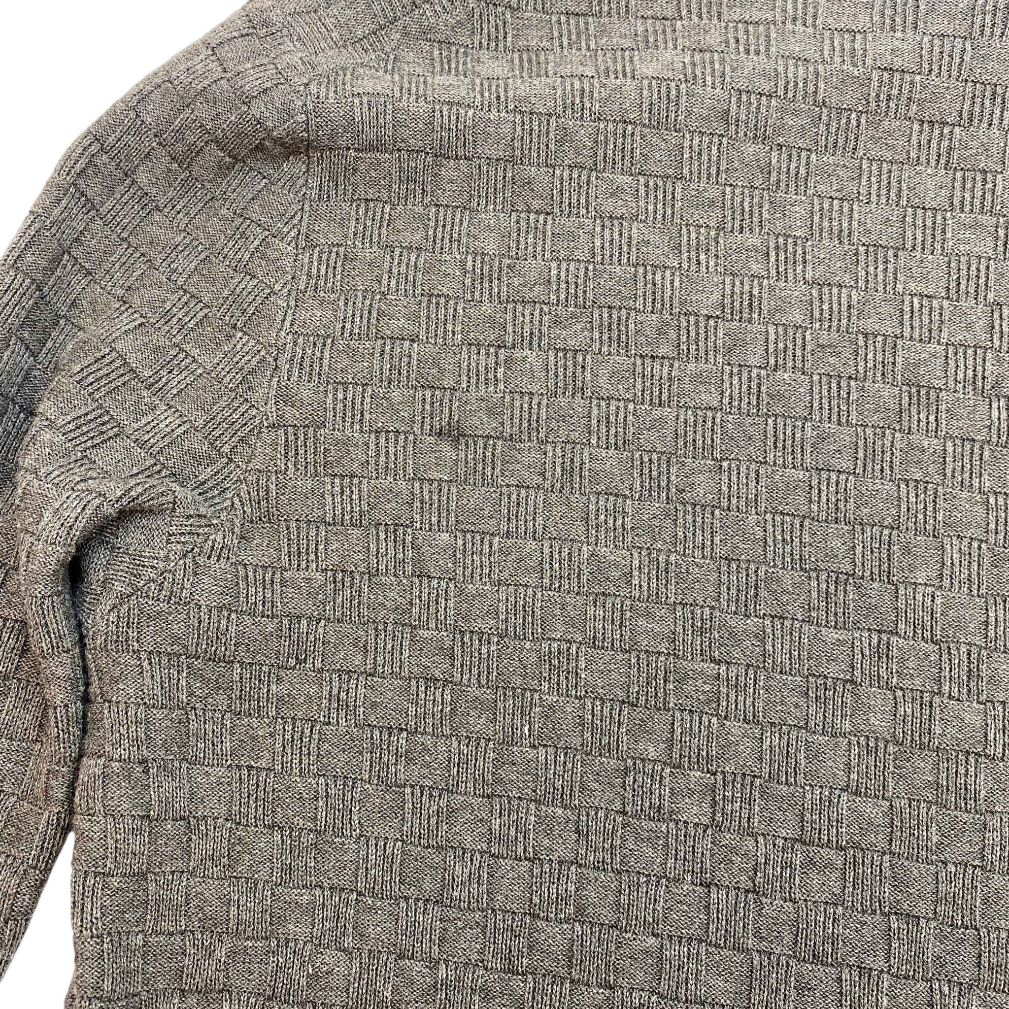 Men's Crewneck Damier Jumper Grey Size S