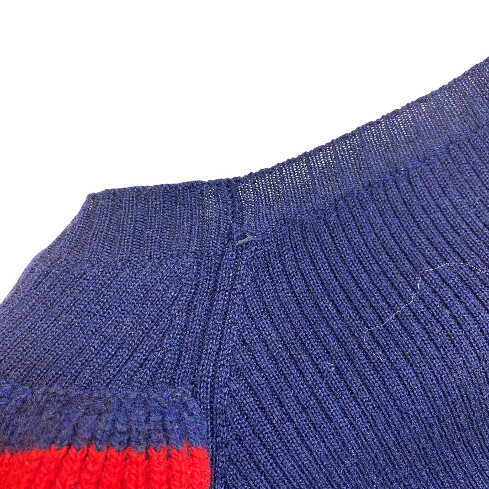 Women's Ruffle Trim Jumper Navy Size XS