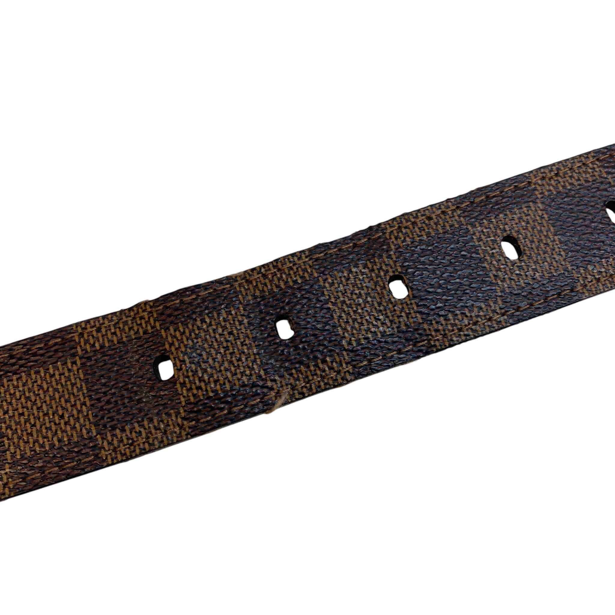 Men's Damier Ebene Belt Brown Size Waist 32"