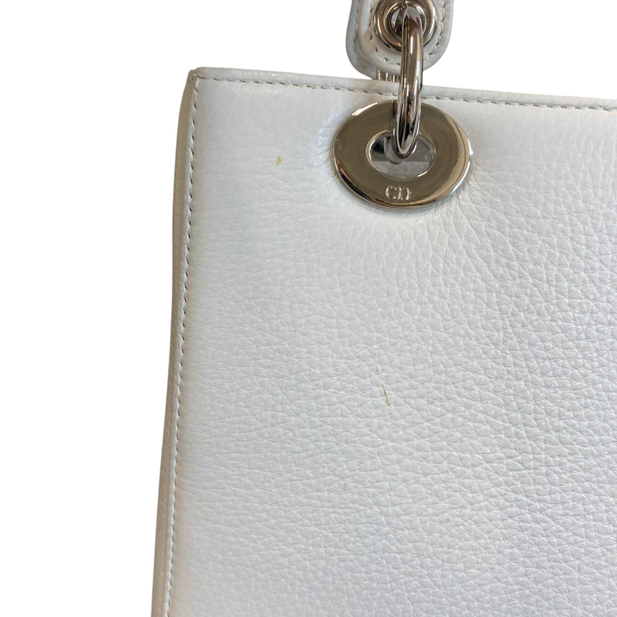 Women's Lady Dior Floral Handbag White