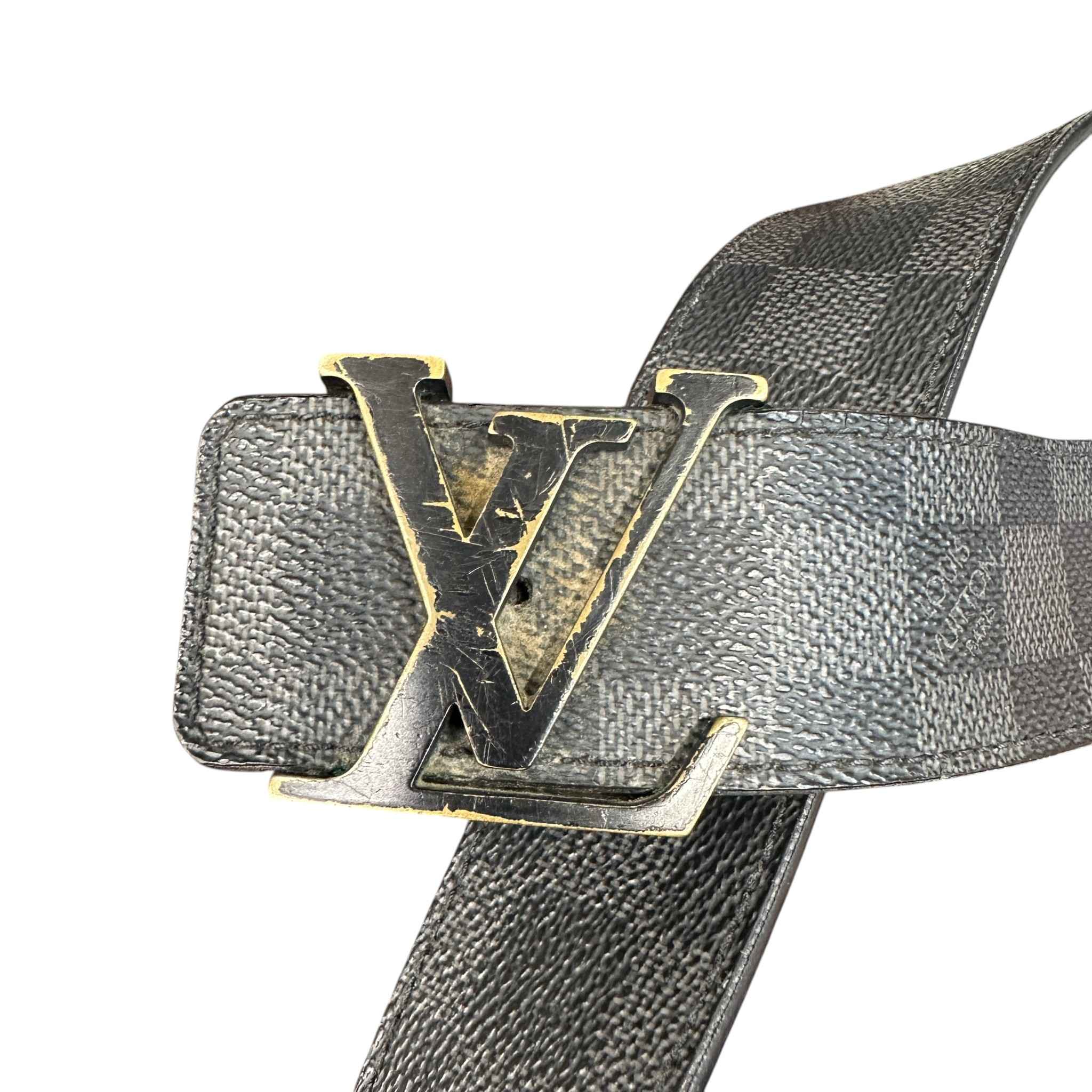 Men's Lv Belt Black Size Waist 32"