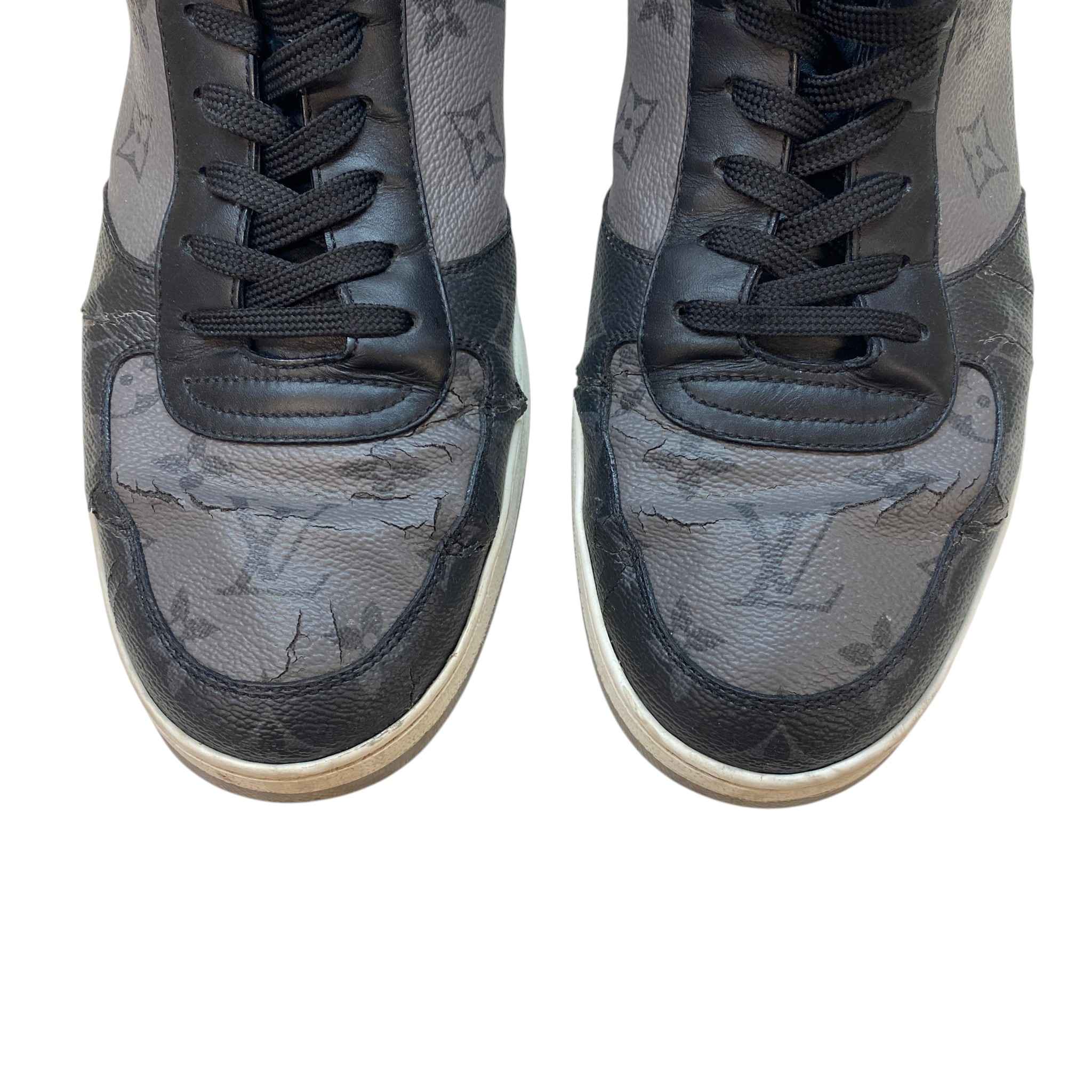 Men's Monogram Eclipse Rivoli Low Trainers Black Size EU 44 / UK 10
