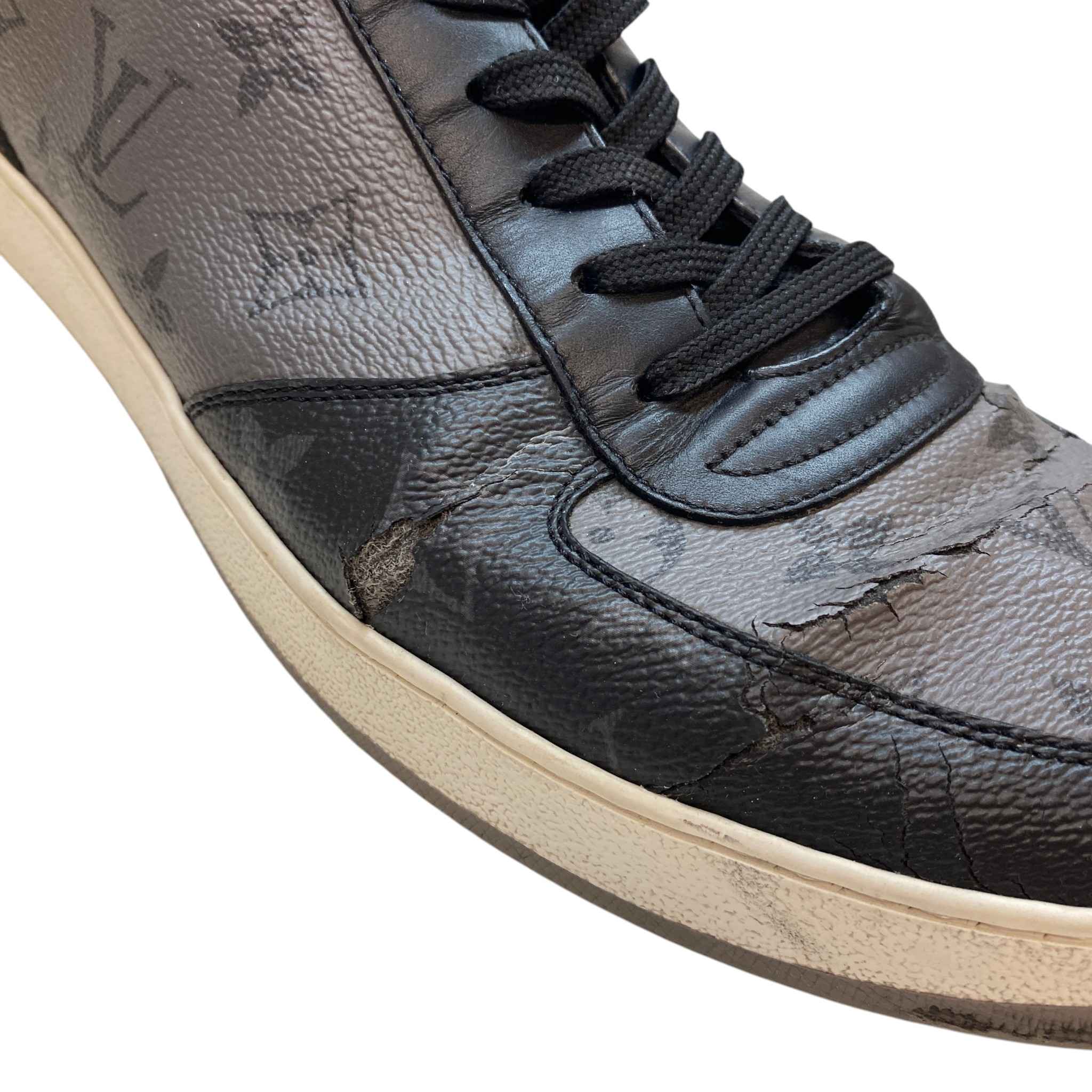 Men's Monogram Eclipse Rivoli Low Trainers Black Size EU 44 / UK 10