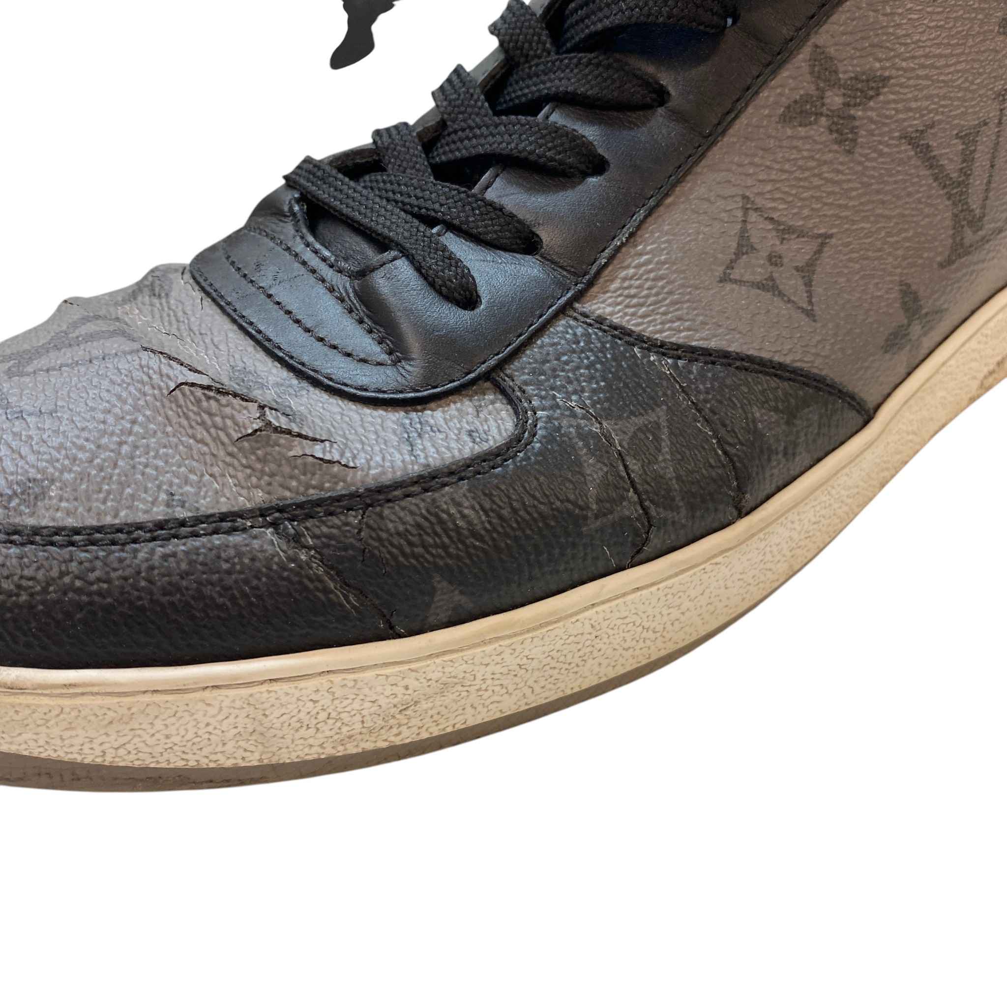 Men's Monogram Eclipse Rivoli Low Trainers Black Size EU 44 / UK 10