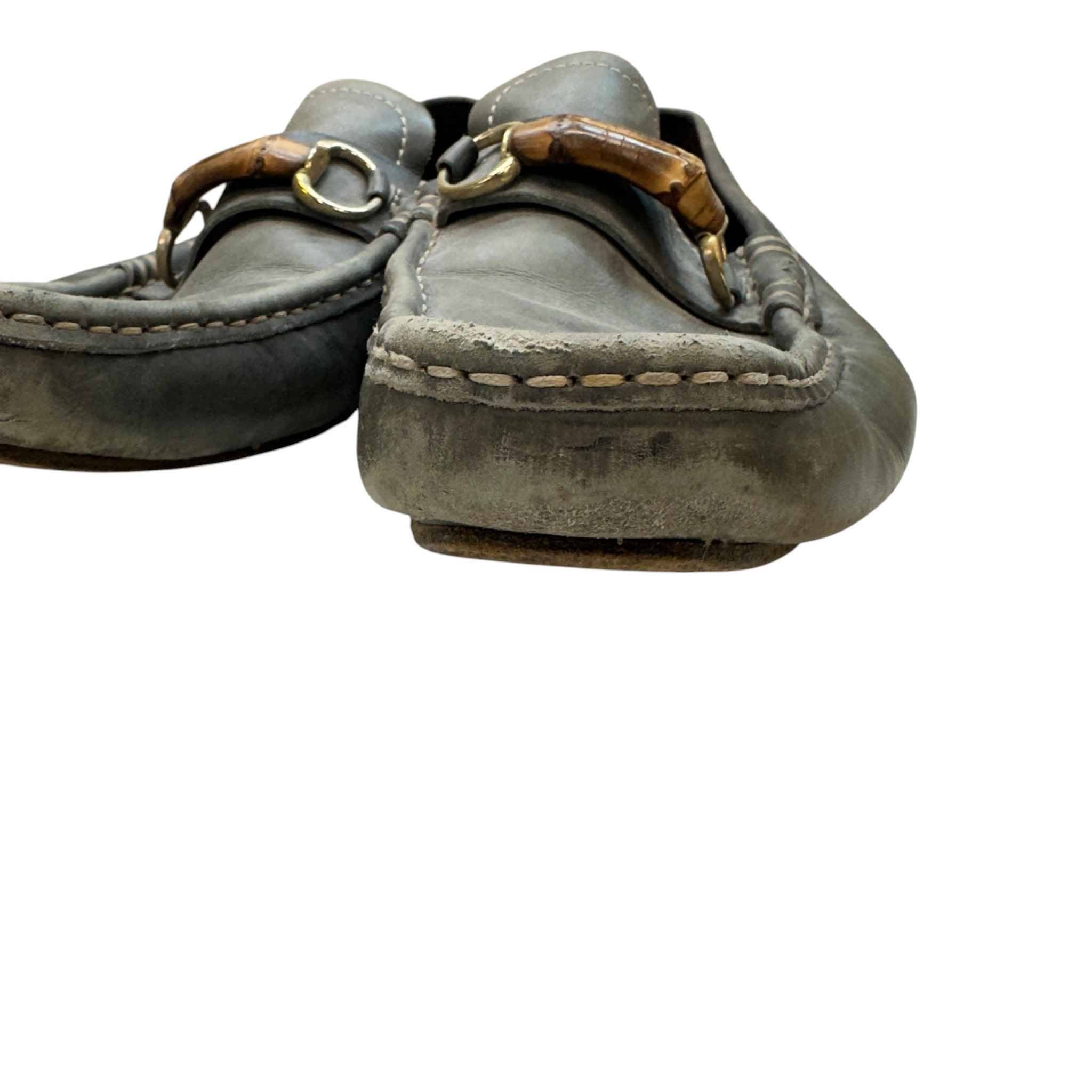 Men's Bamboo Horsebit Loafers Grey Size EU 42.5 / UK 8.5