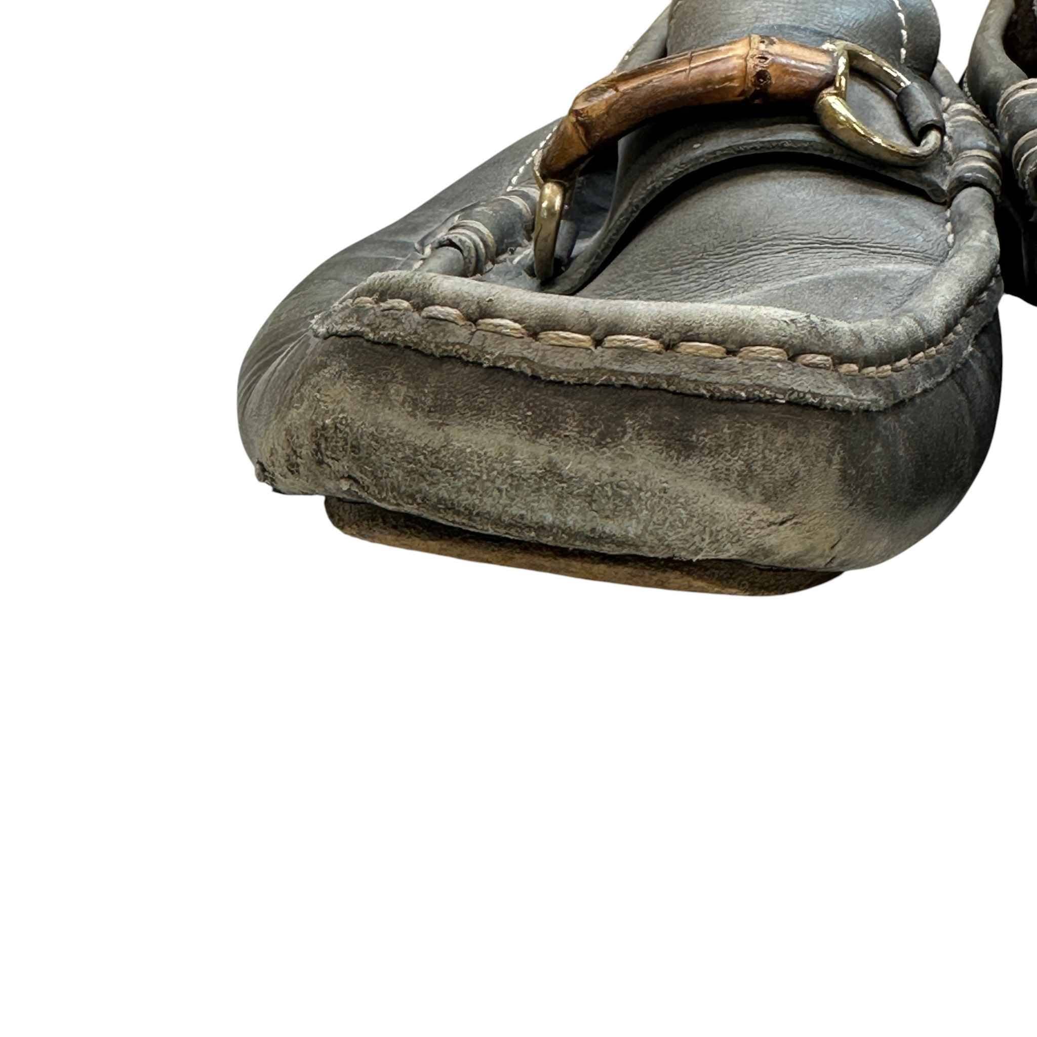 Men's Bamboo Horsebit Loafers Grey Size EU 42.5 / UK 8.5