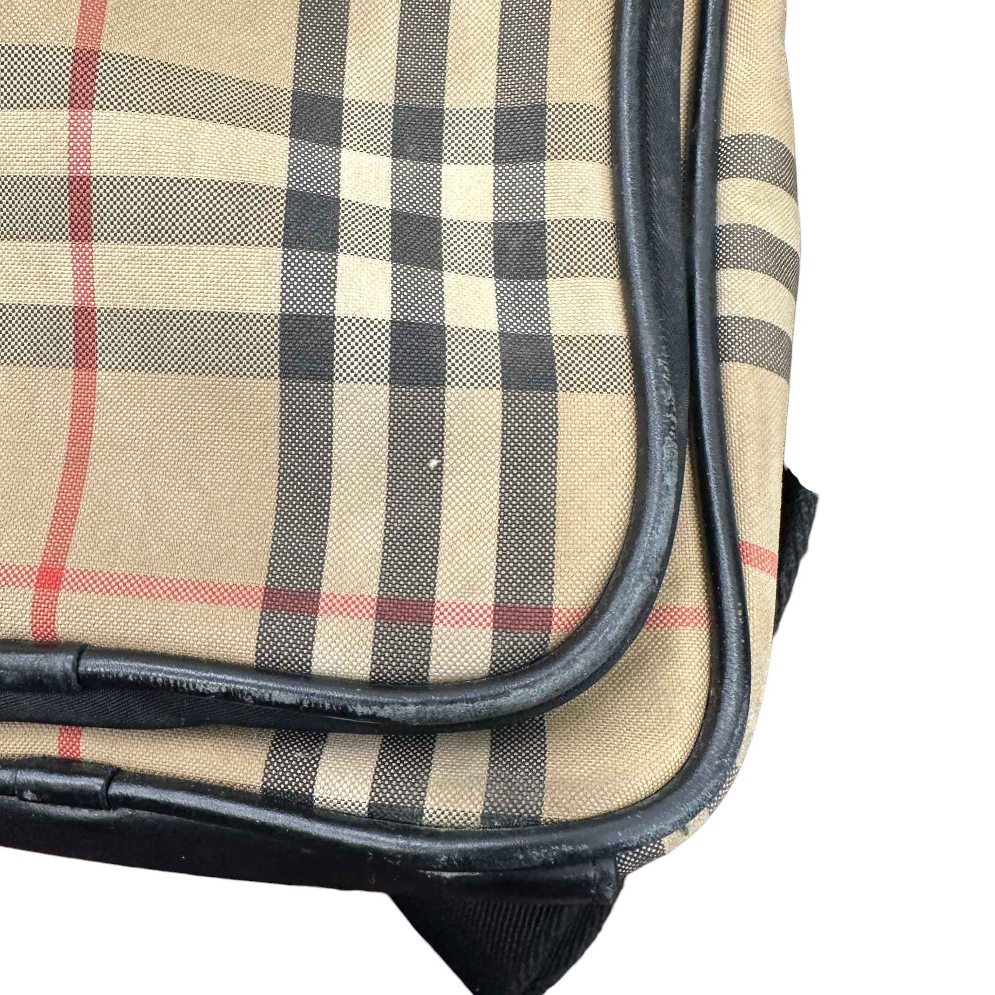 Men's Freddie Vintage Check Messenger Bag Beige