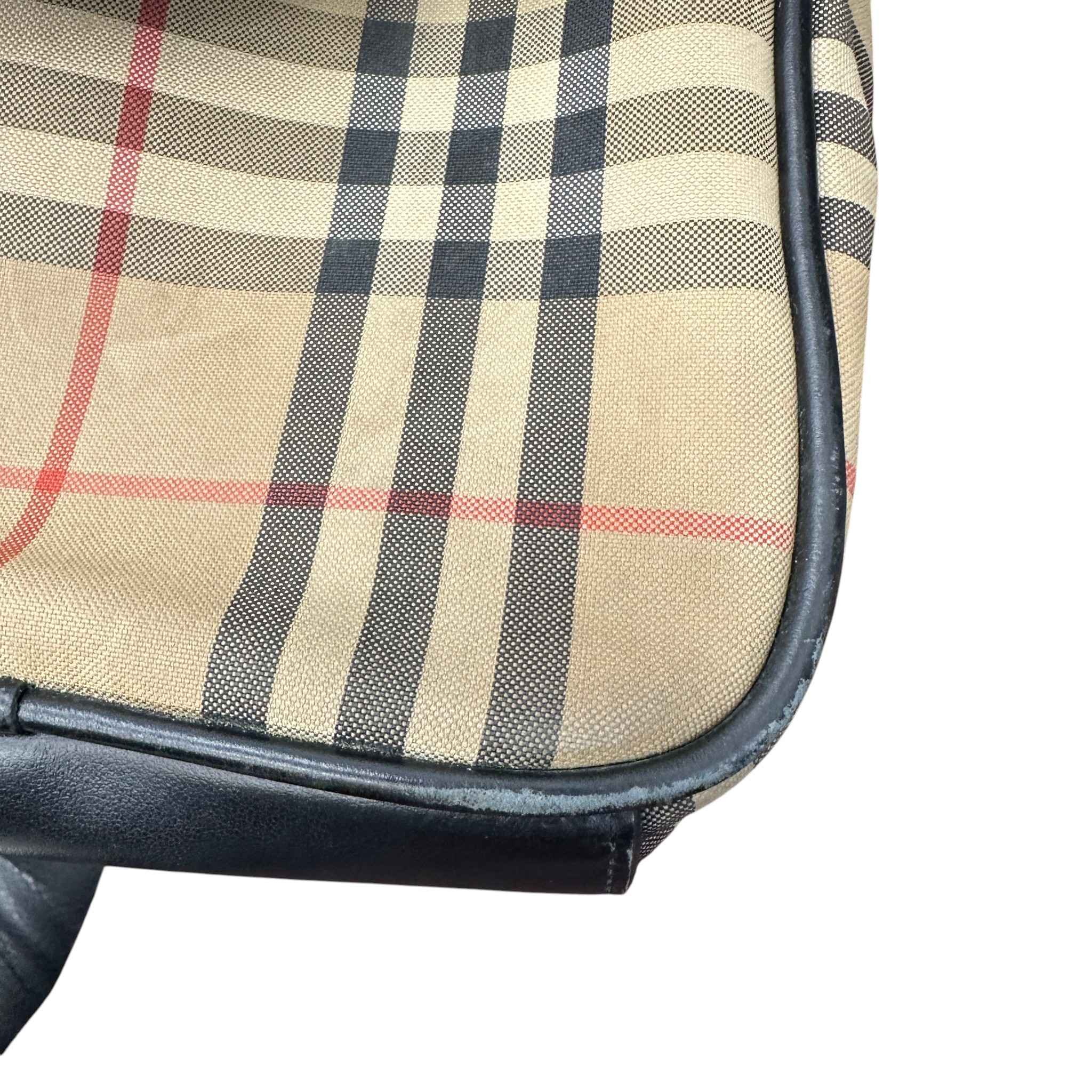 Men's Freddie Vintage Check Messenger Bag Beige