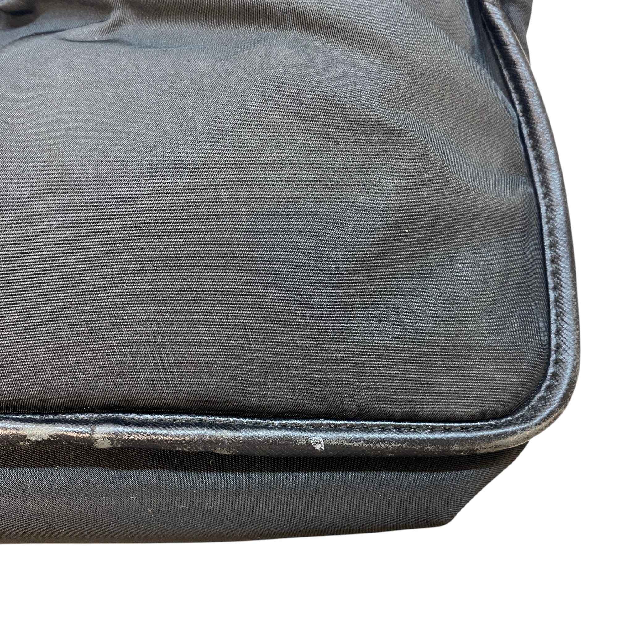 Men's Tessuto Buckle Messenger Bag Black