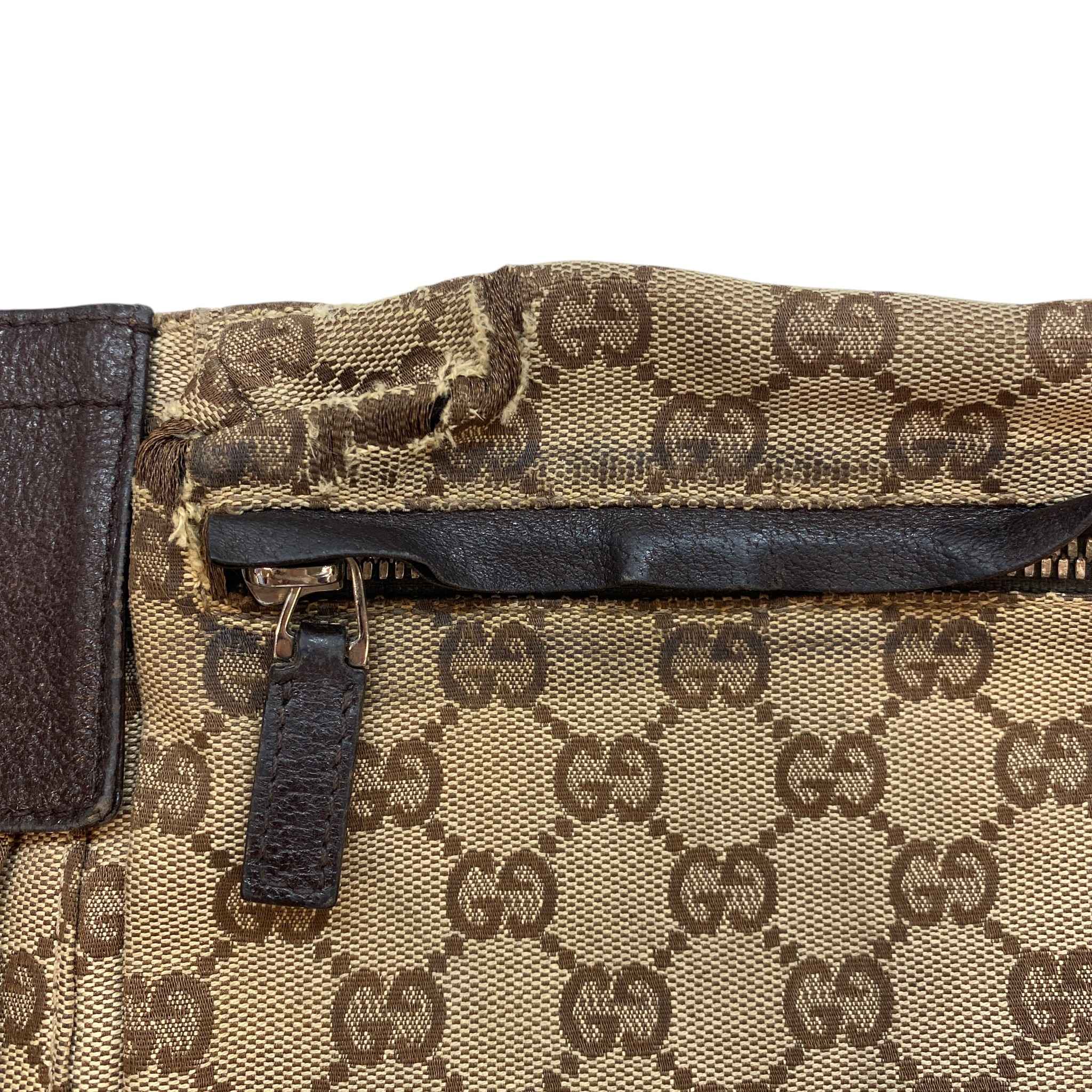 Men's Gg Supreme Web Strap Waist Belt Bag Brown