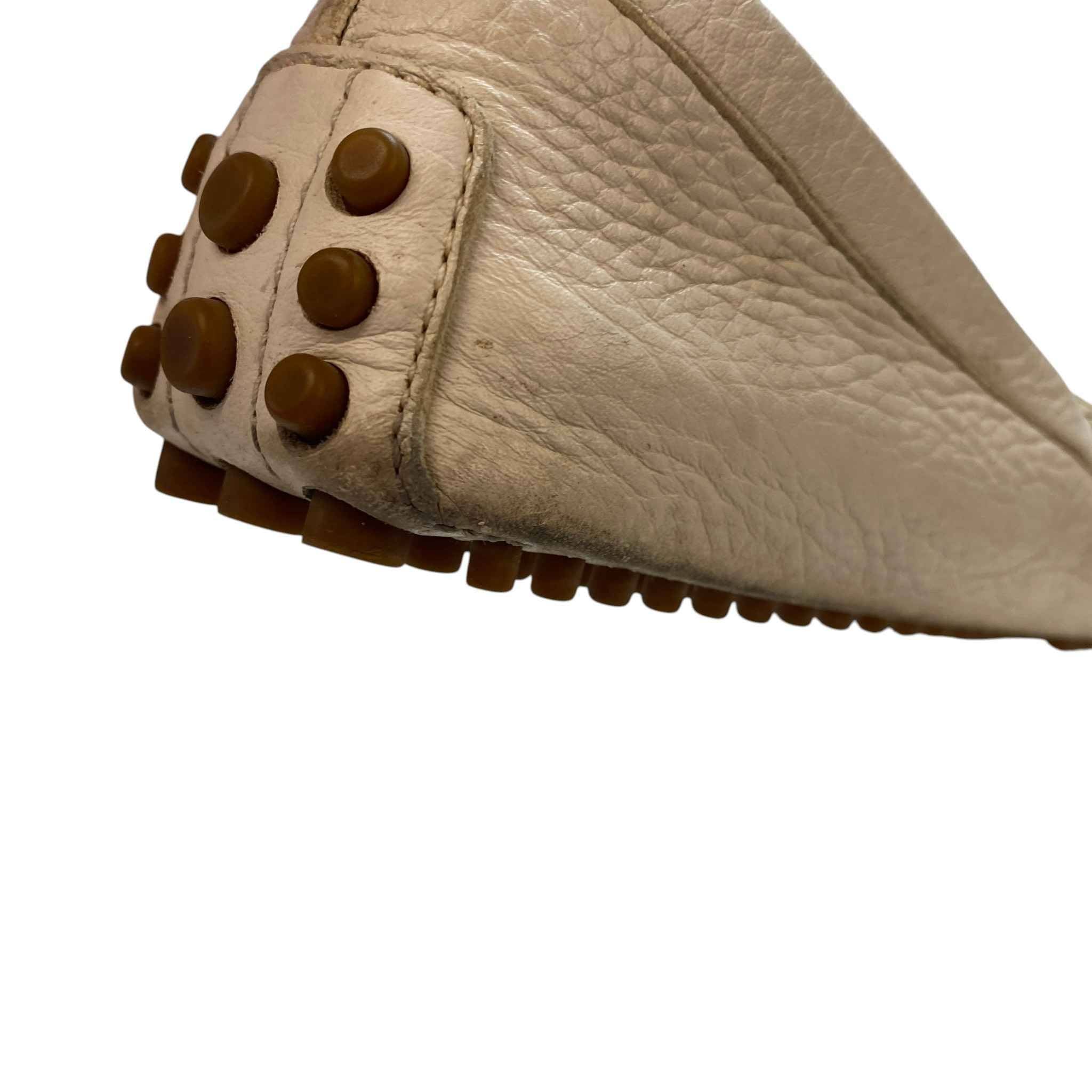 Men's Horsebit Driving Loafers White Size EU 40 / UK 6