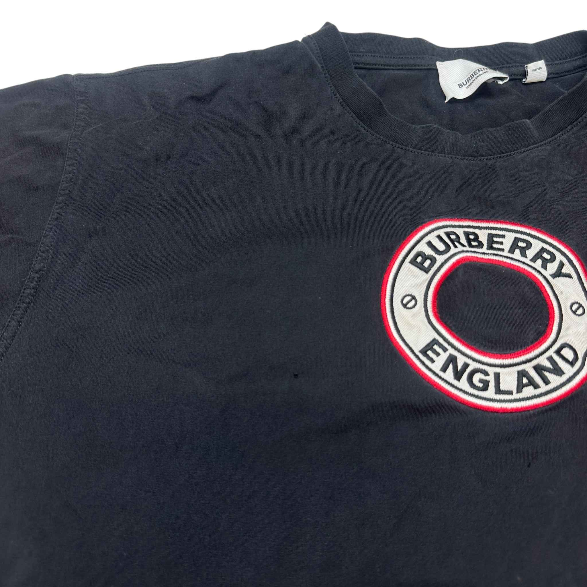 Men's Embroidered Logo T-Shirt Black Size M