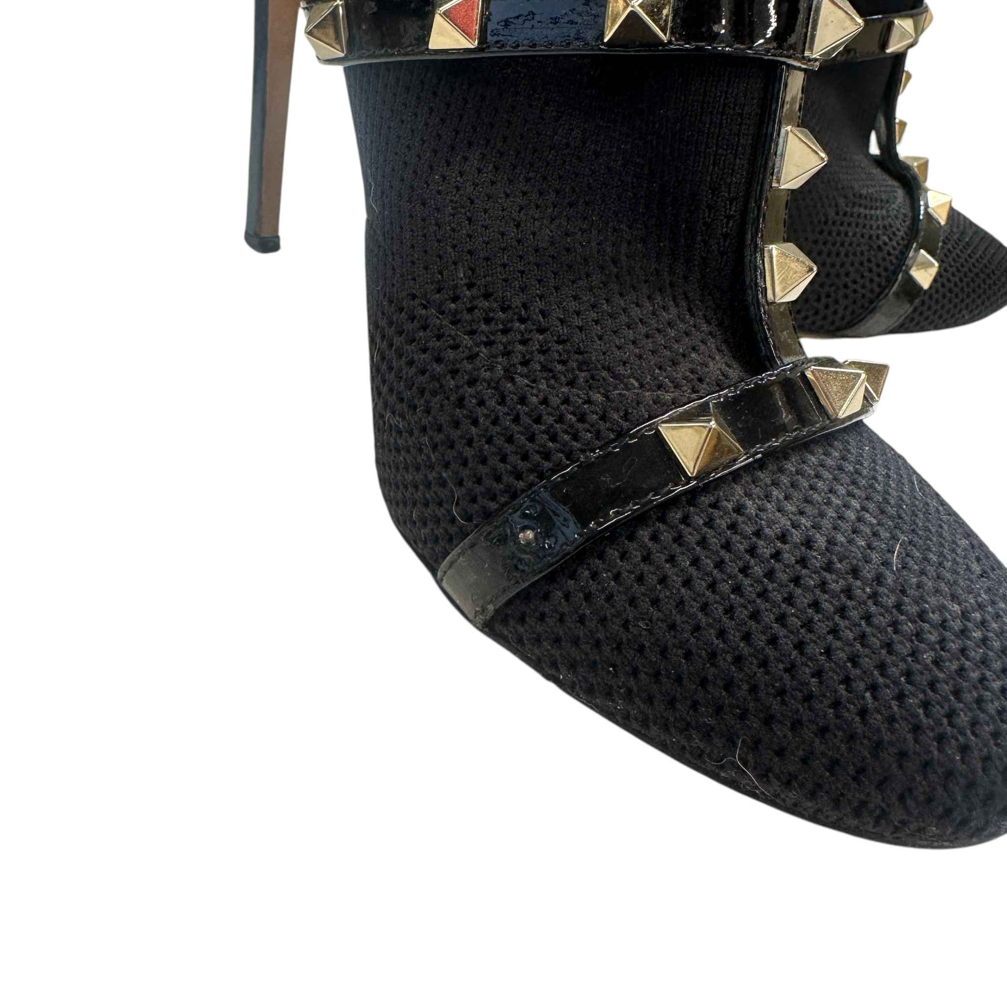 Women's Rockstud Ankle Boot Heels Black Size EU 37 / UK 4