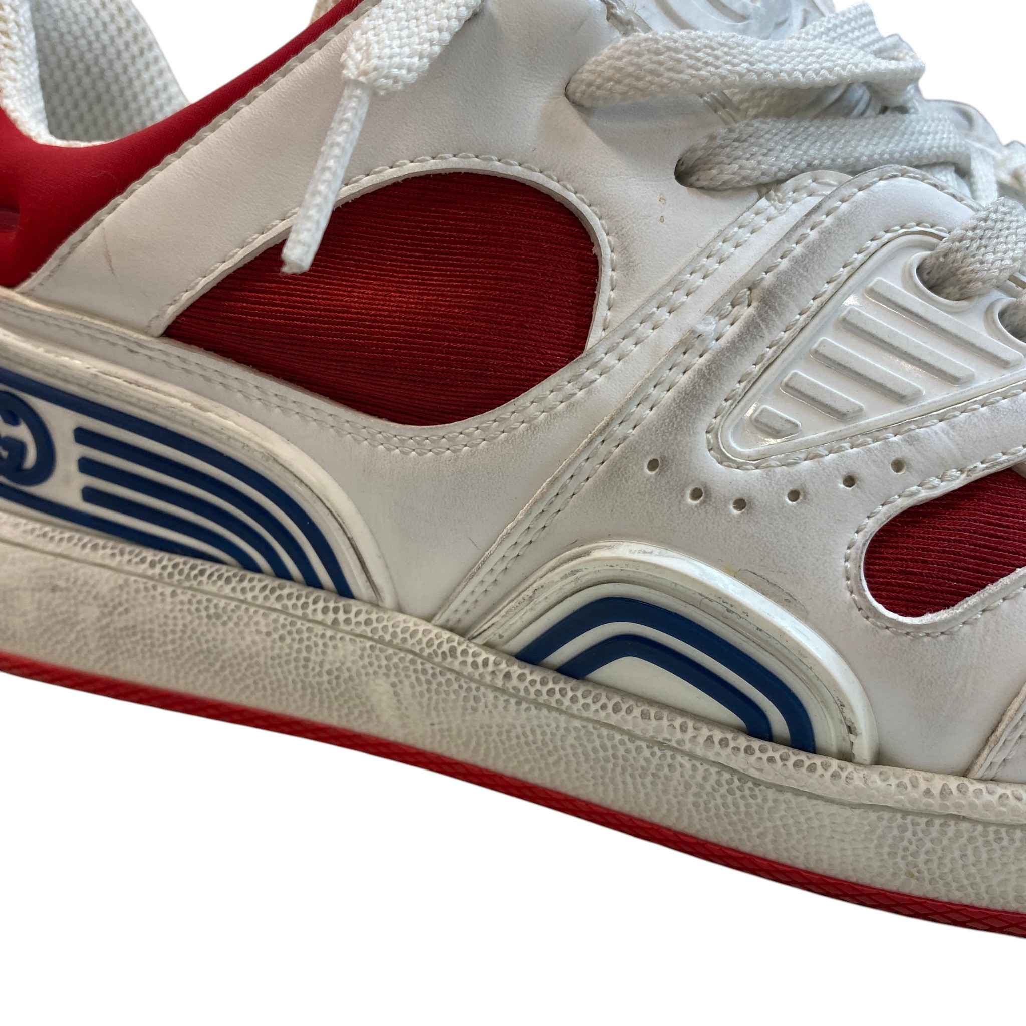 Men's Basket Distressed Low Trainers White Size EU 41 / UK 7