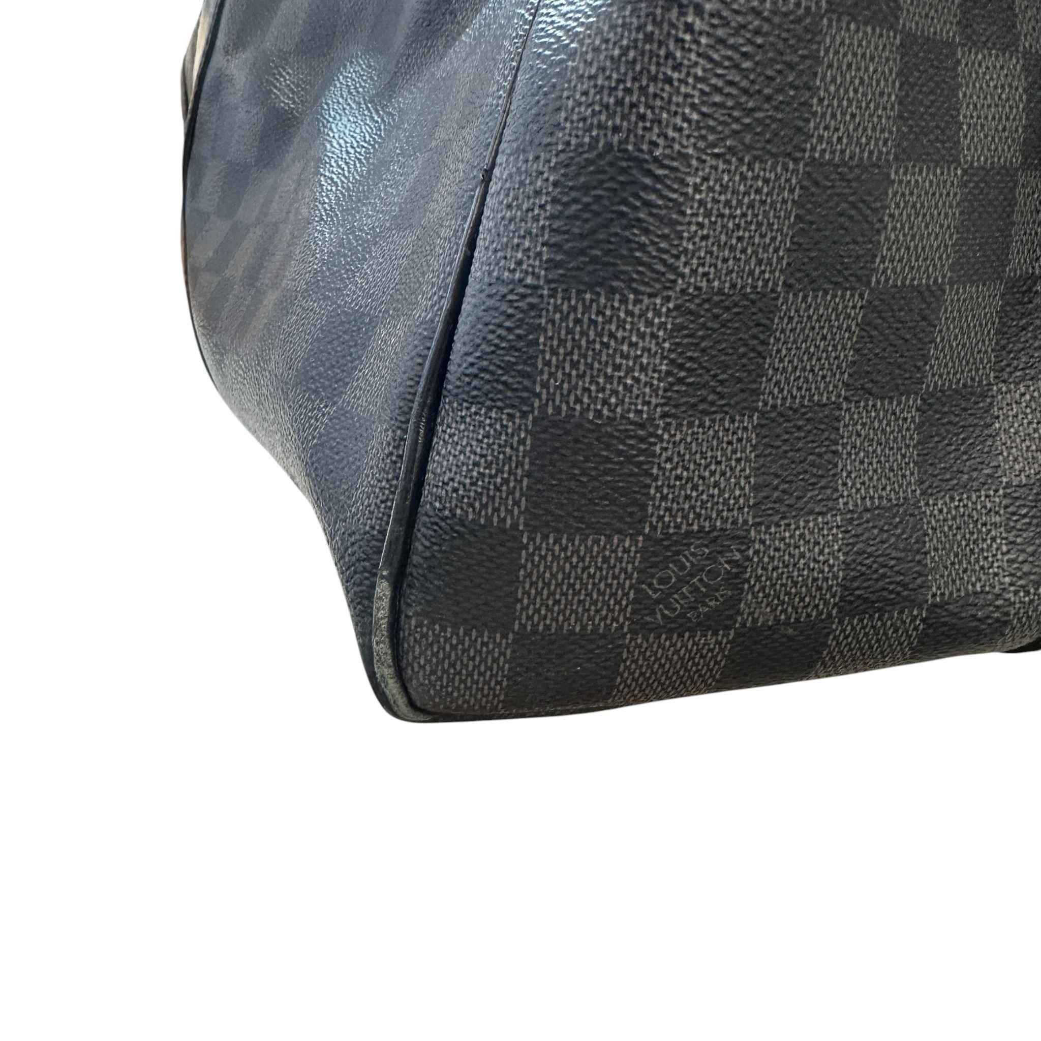 Men's Damier Graphite Keepall Bandoulière 55 Bag Black