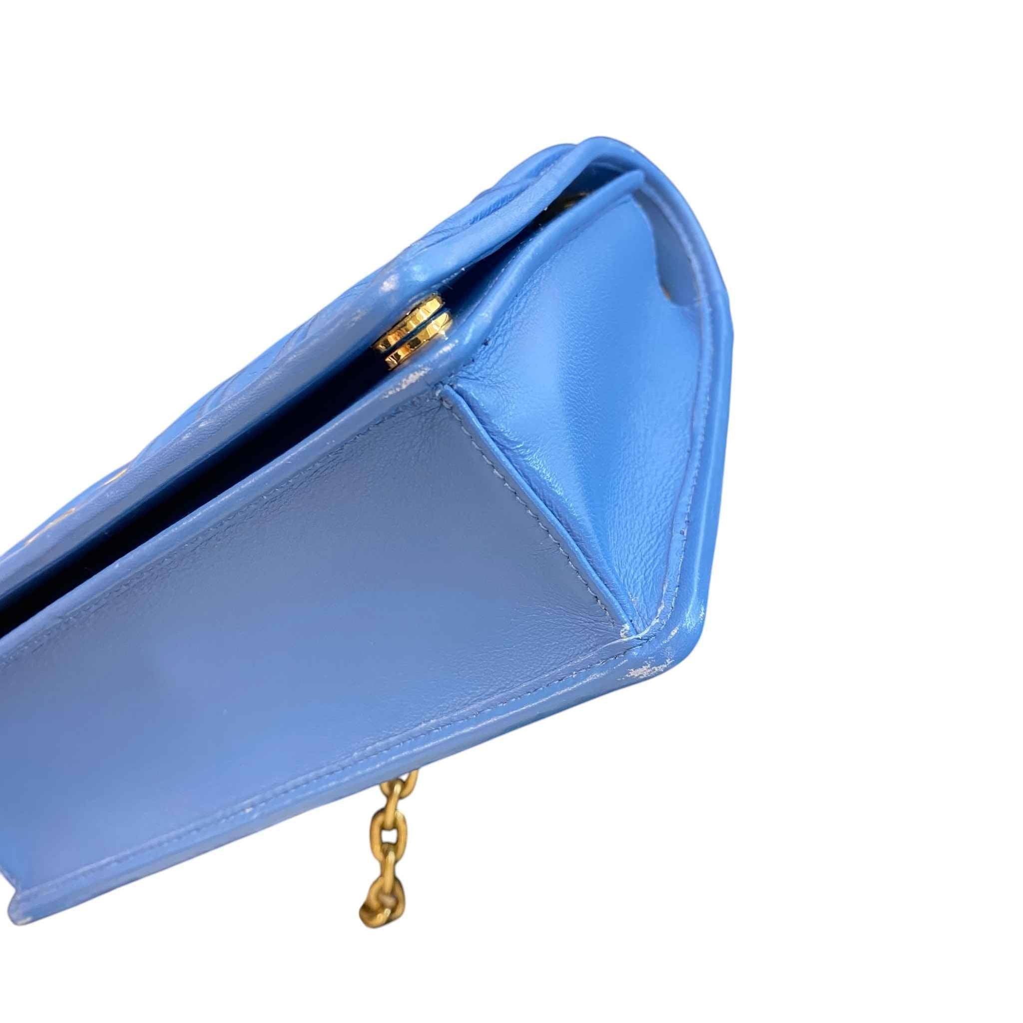 Women's Matelassé Crossbody Bag Blue